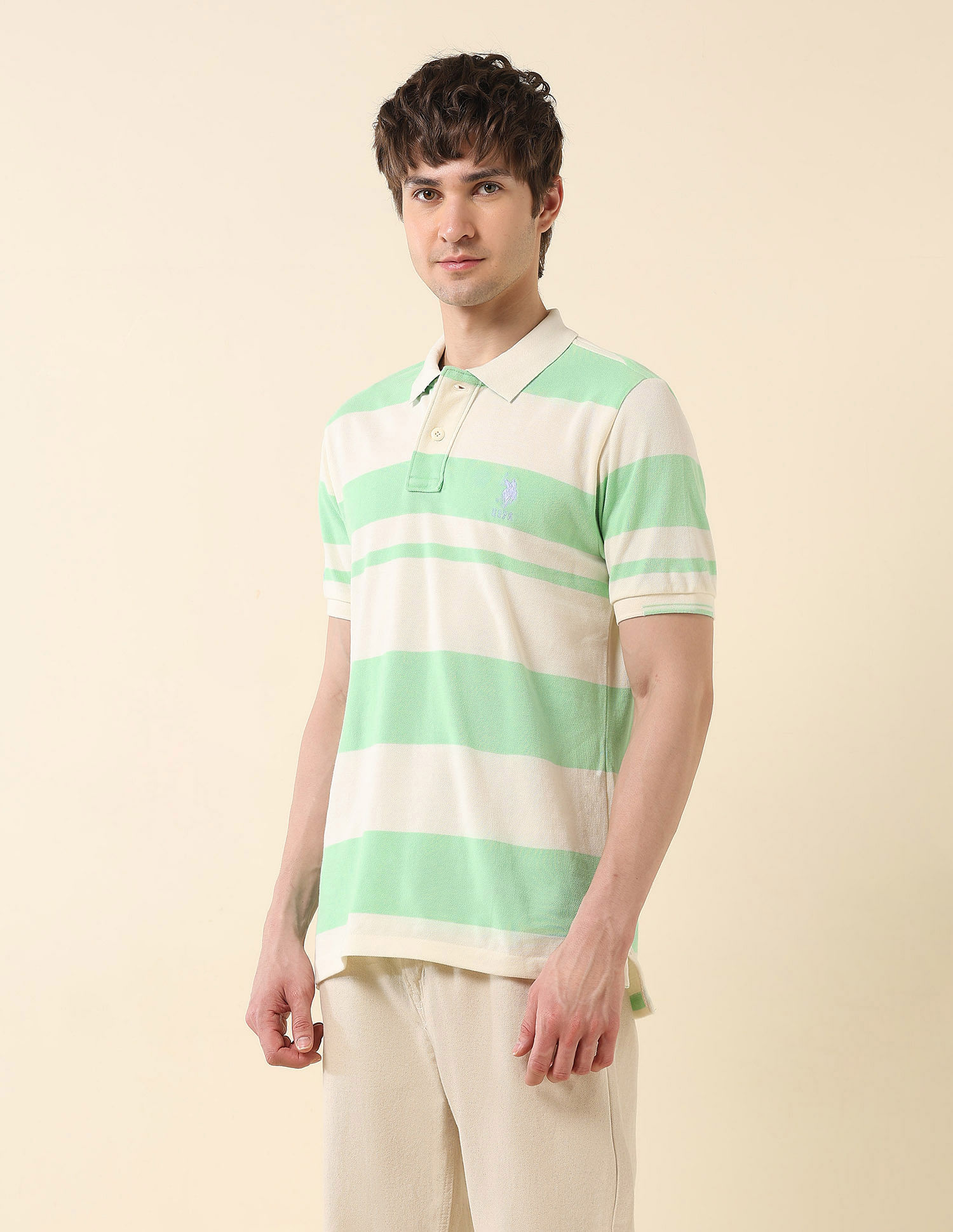 U.S. Polo Assn. Slim Fit Summer Splash Polo Shirt