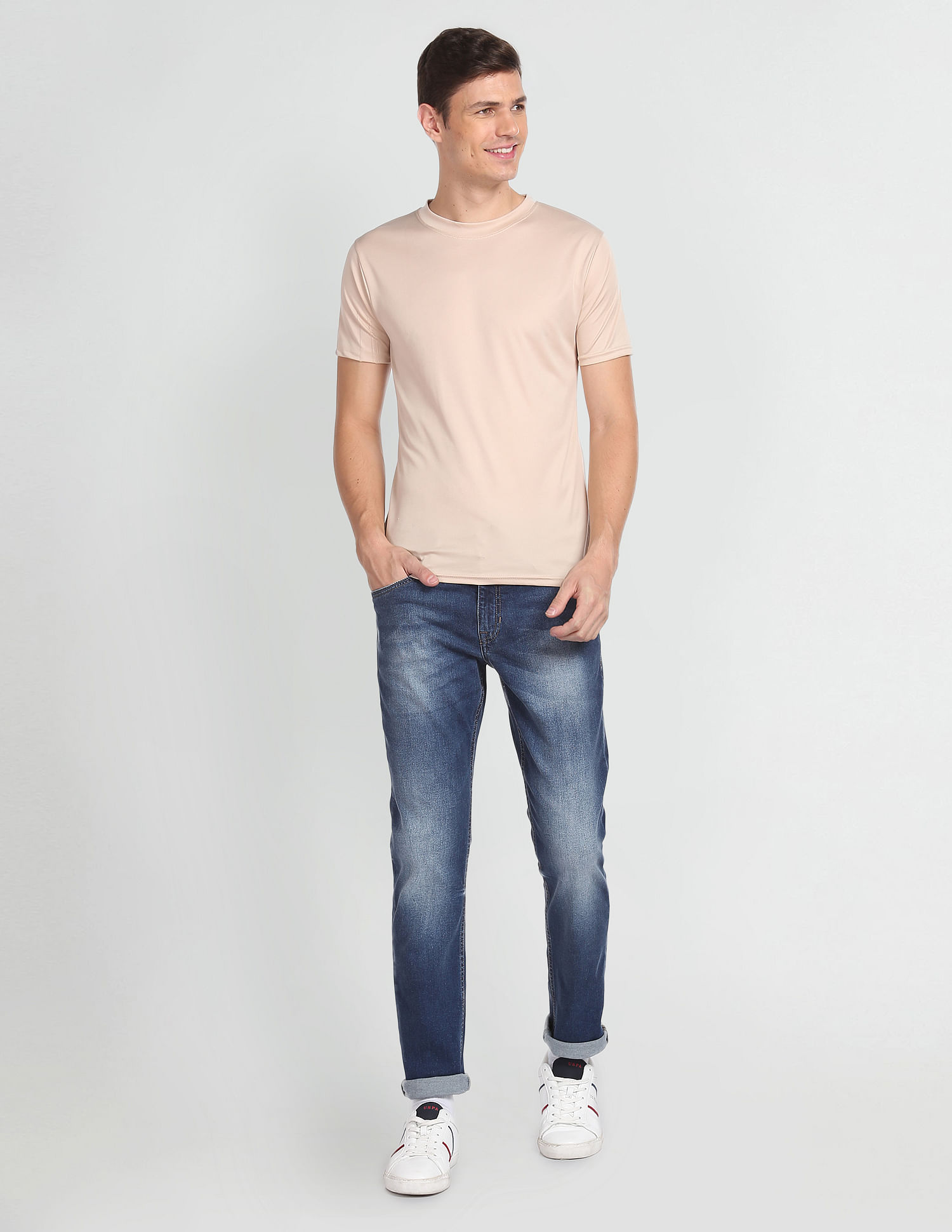 U.S. Polo Assn. Denim Co. Stone Wash Mid Rise Jeans