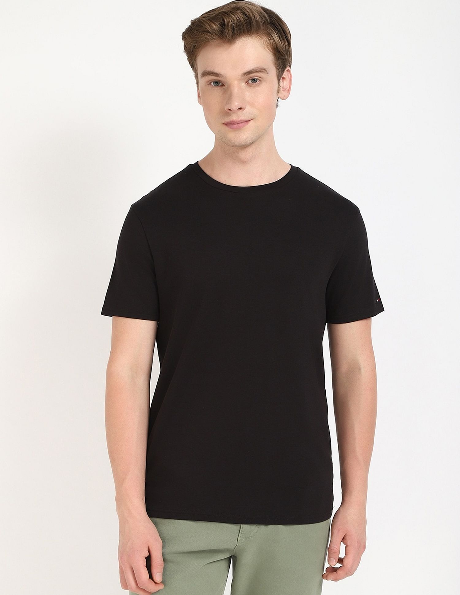 Tommy Hilfiger Solid Regular-Fit Cotton T-Shirt