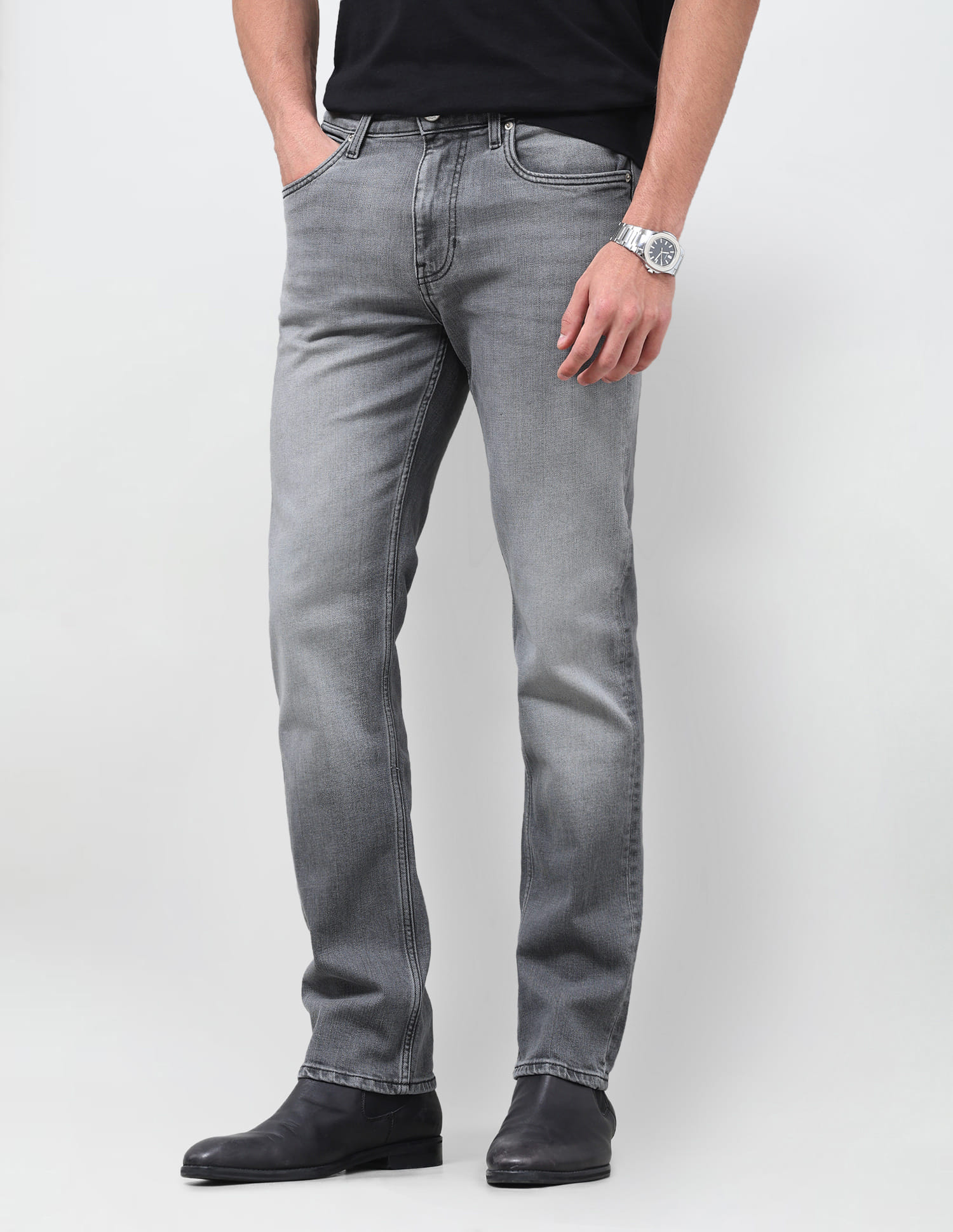 Buy U.S. Polo Assn. Denim Co. Harold Slim Straight Fit Grey Jeans