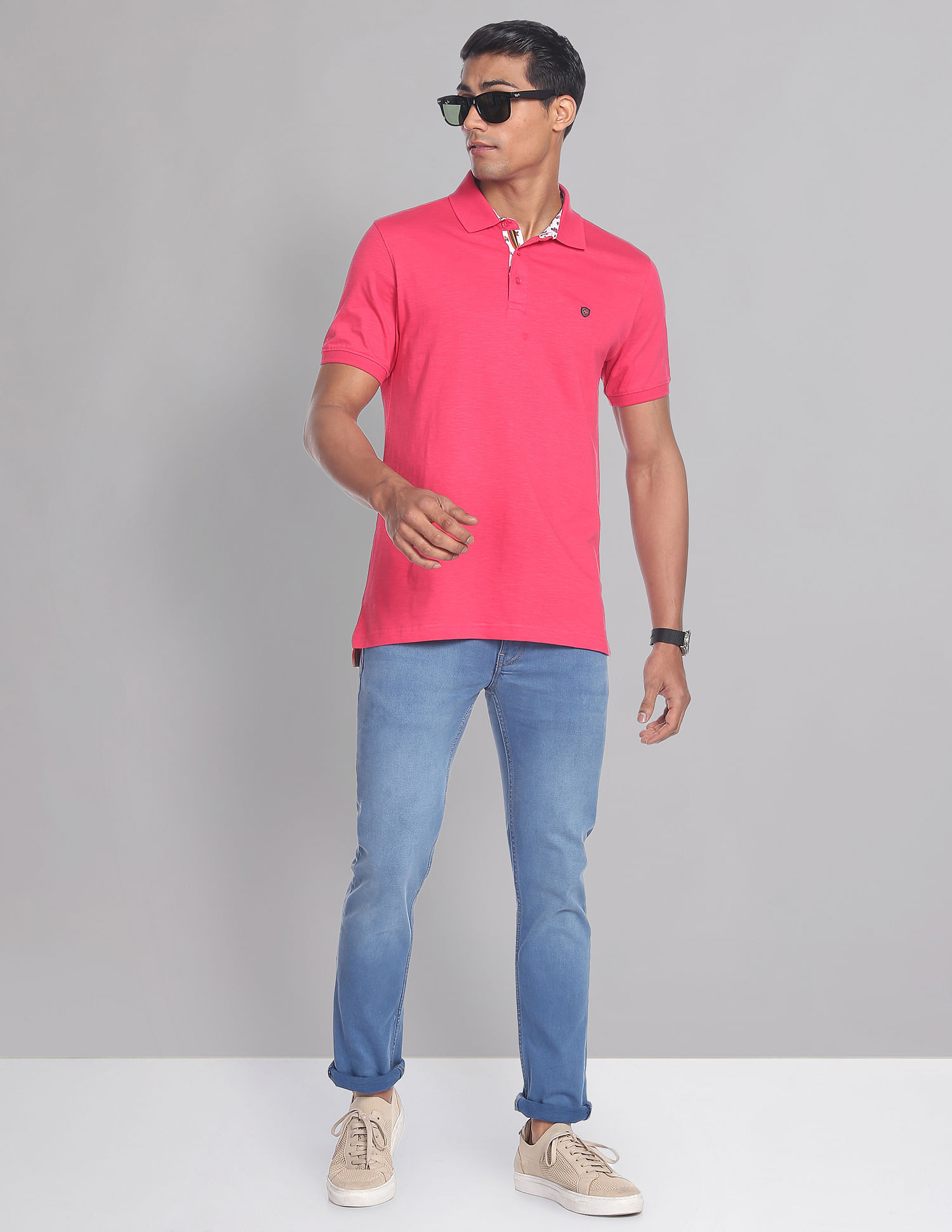 AD by Arvind Heathered COOL-IT Real Deal Polo Shirt