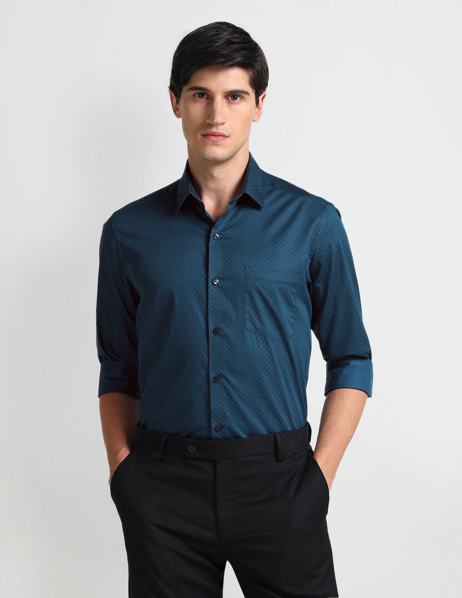 Arrow Geometric Print Pure Cotton Shirt