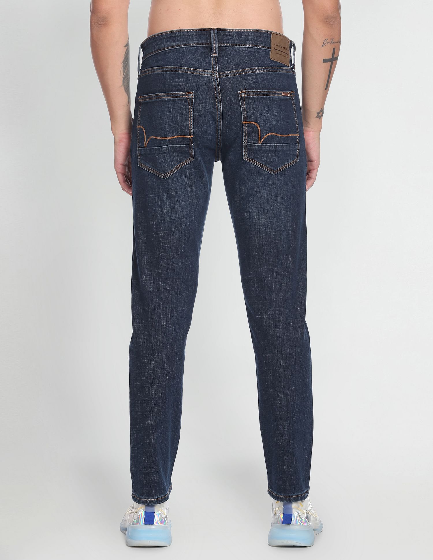 Flying Machine Slash Slim Tapered Fit Rinsed Classic Vintage Jeans