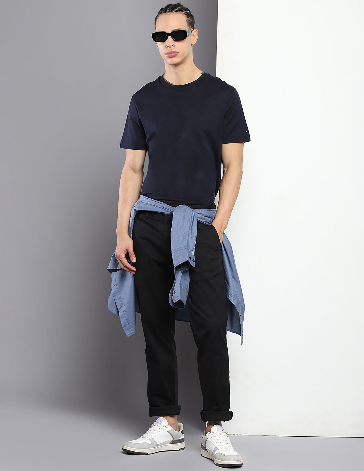 Tommy Hilfiger Textured Check Regular Fit T-Shirt