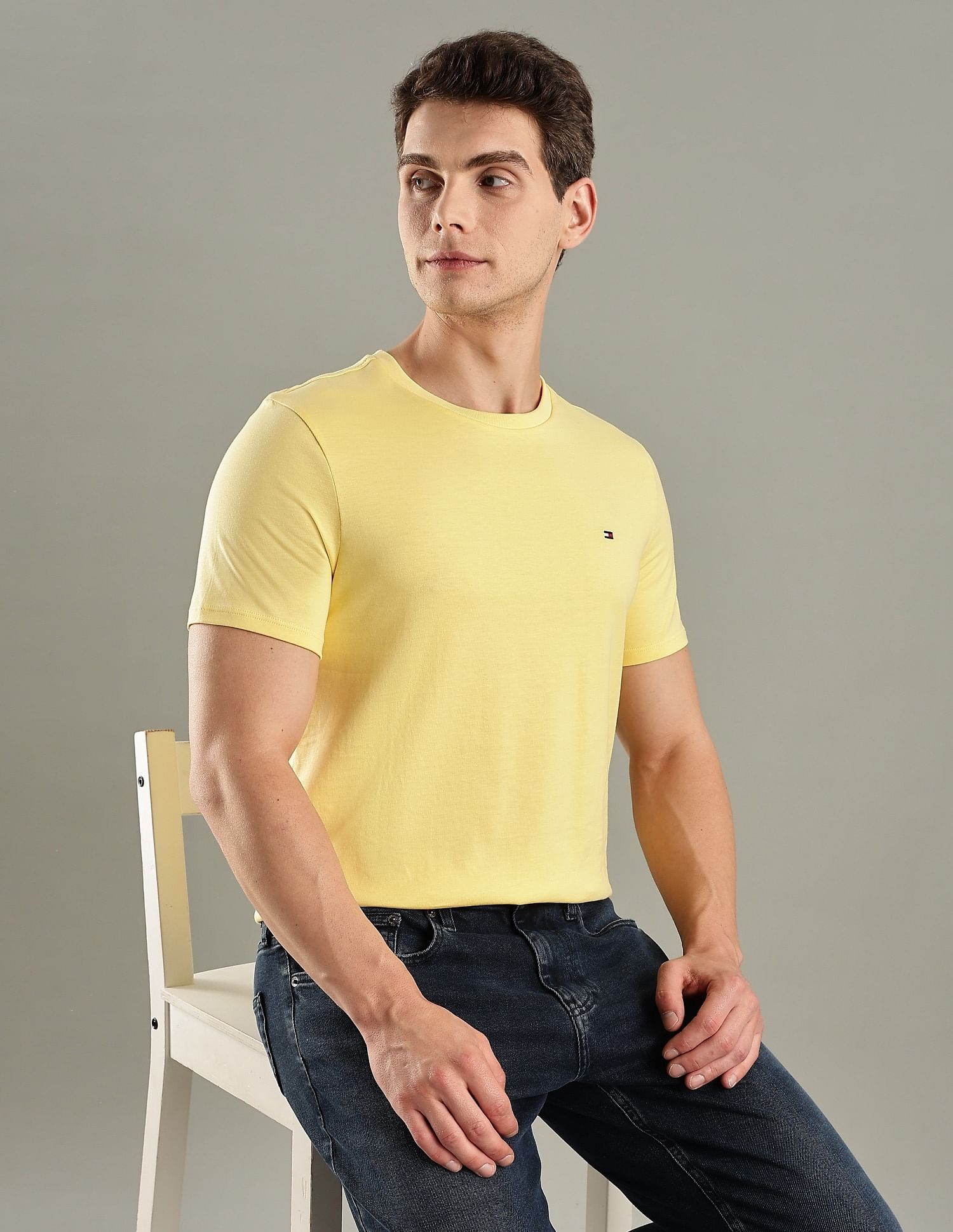 Tommy Hilfiger Solid Regular-Fit Cotton T-Shirt