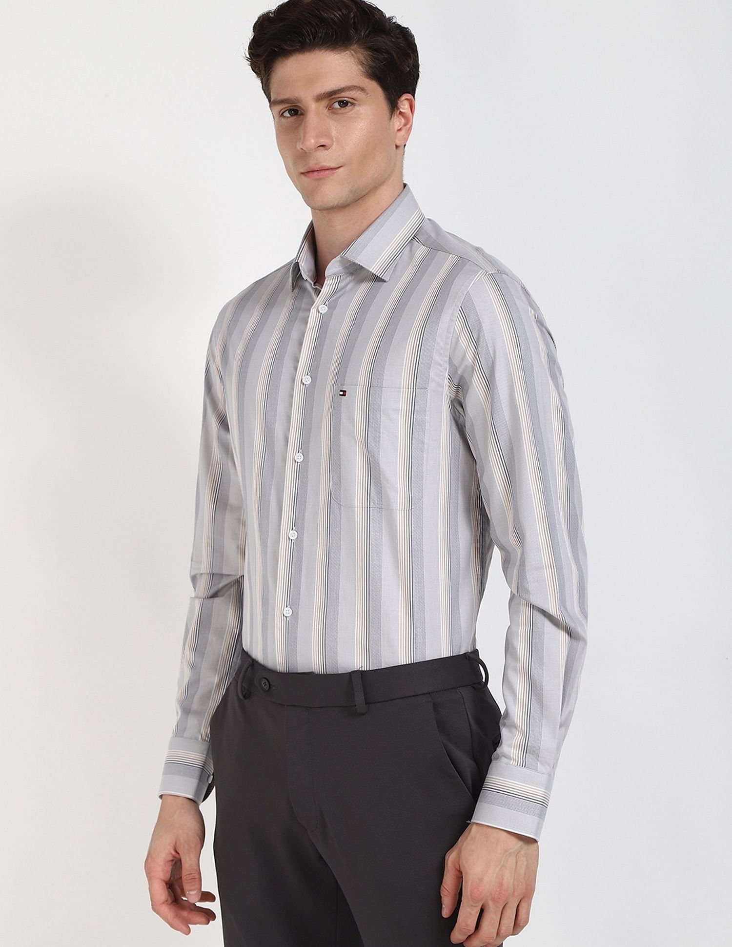 Tommy Hilfiger Striped Regular-Fit Cotton Shirt