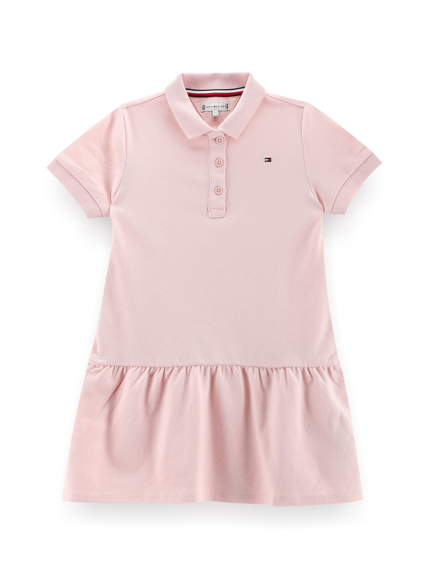 Buy Tommy Hilfiger Kids Girls Flared Hem Solid Polo Dress