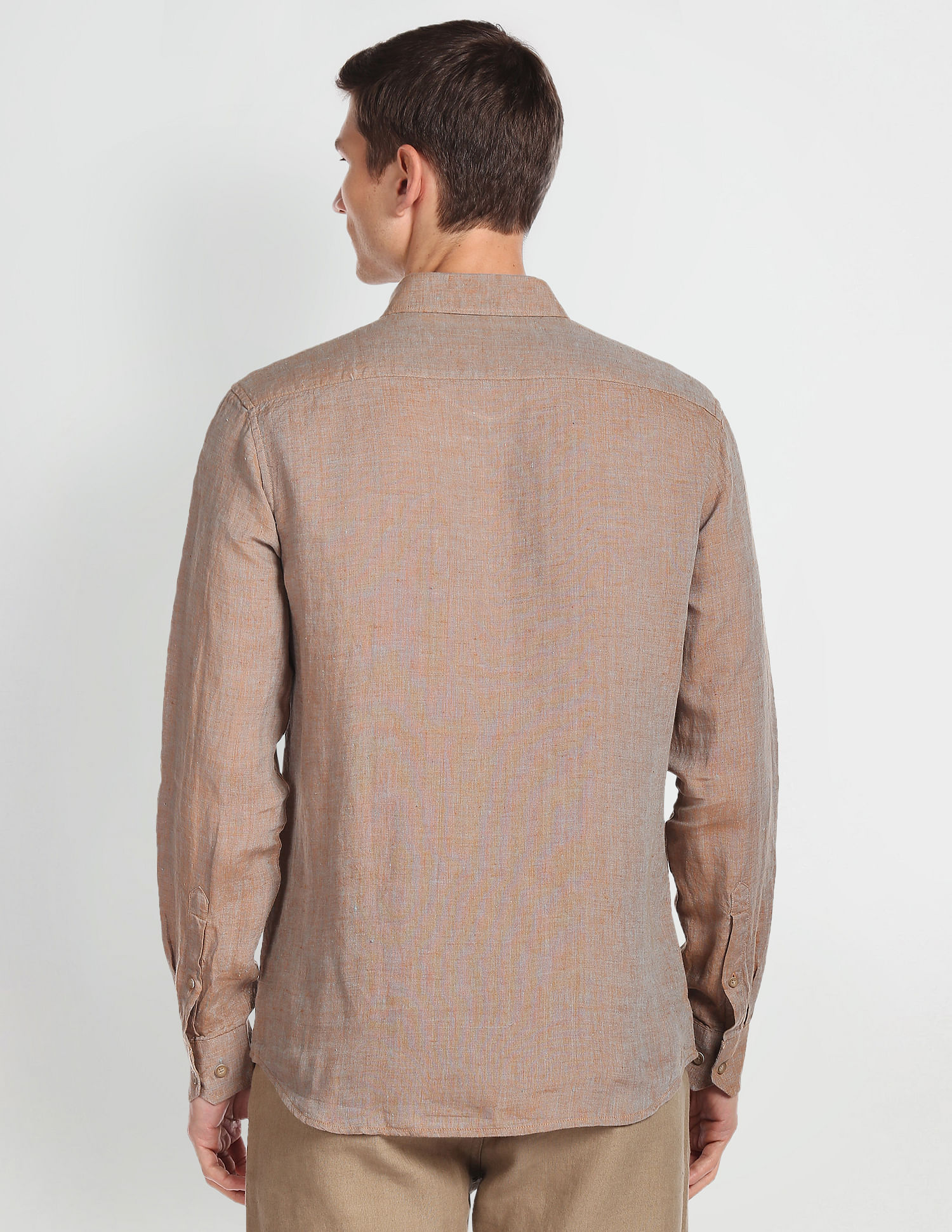 シャツ/ブラウス(長袖/七分) ARGUE - ARGUE CONTINENTAL LINEN SOLODITY SHIRT/ Buy Arrow Sports Linen Casual Shirt - NNNOW.com