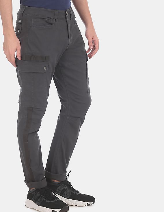 Buy Flying Machine Men Olive Green Solid Cargo Joggers - Trousers for Men  1821332 | Myntra