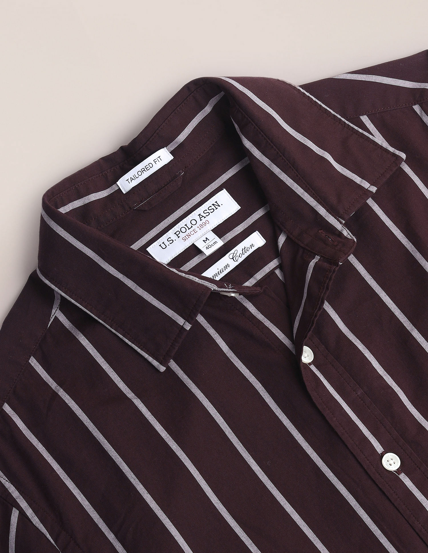 U.S. Polo Assn. Vertical Stripe Tailored Fit Shirt