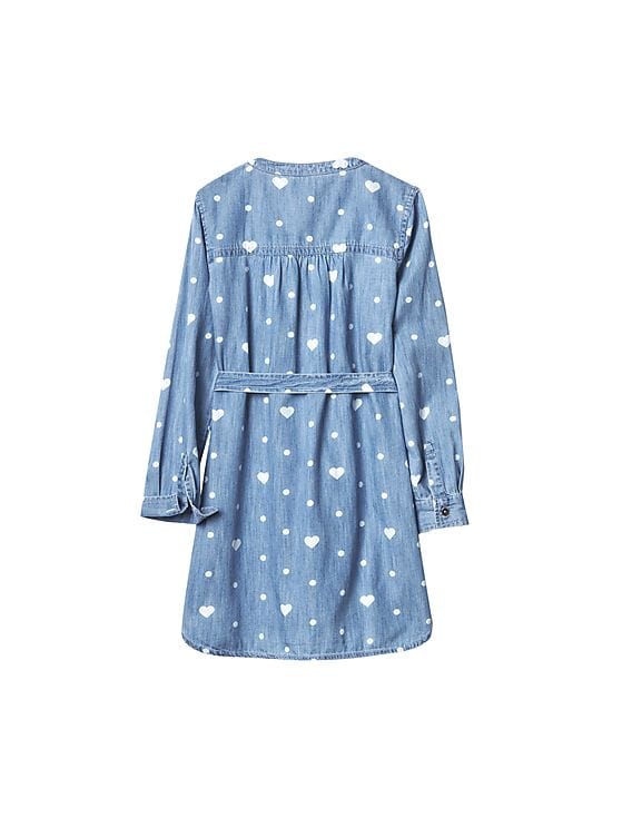 jean shirt dress gap Denim Tie-Waist Midi Shirtdress