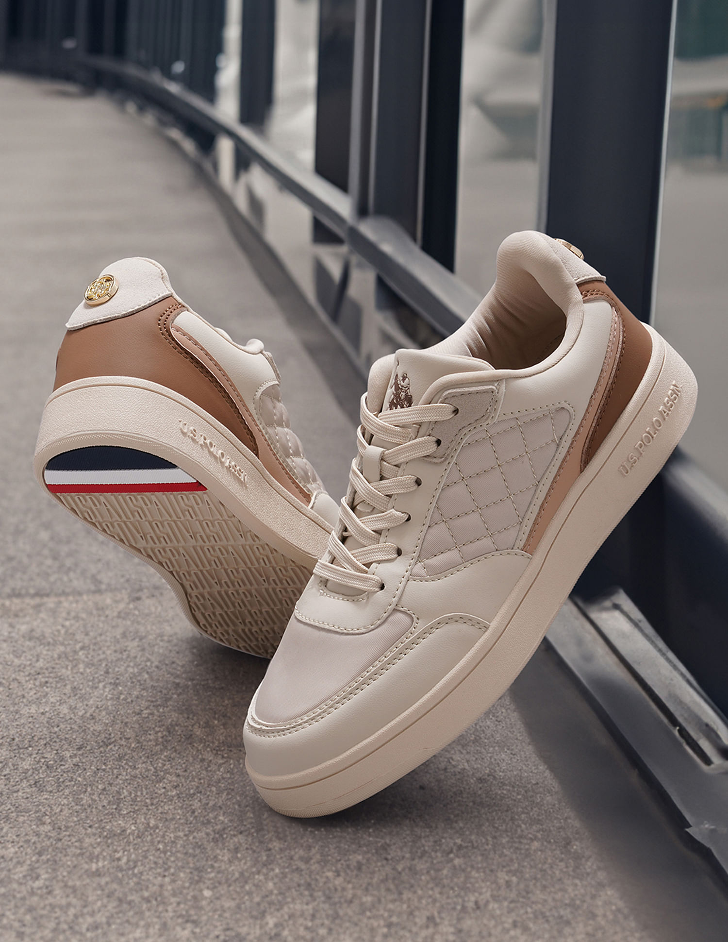 U.S. Polo Assn. Women Texture Lace Up Sophie Sneakers