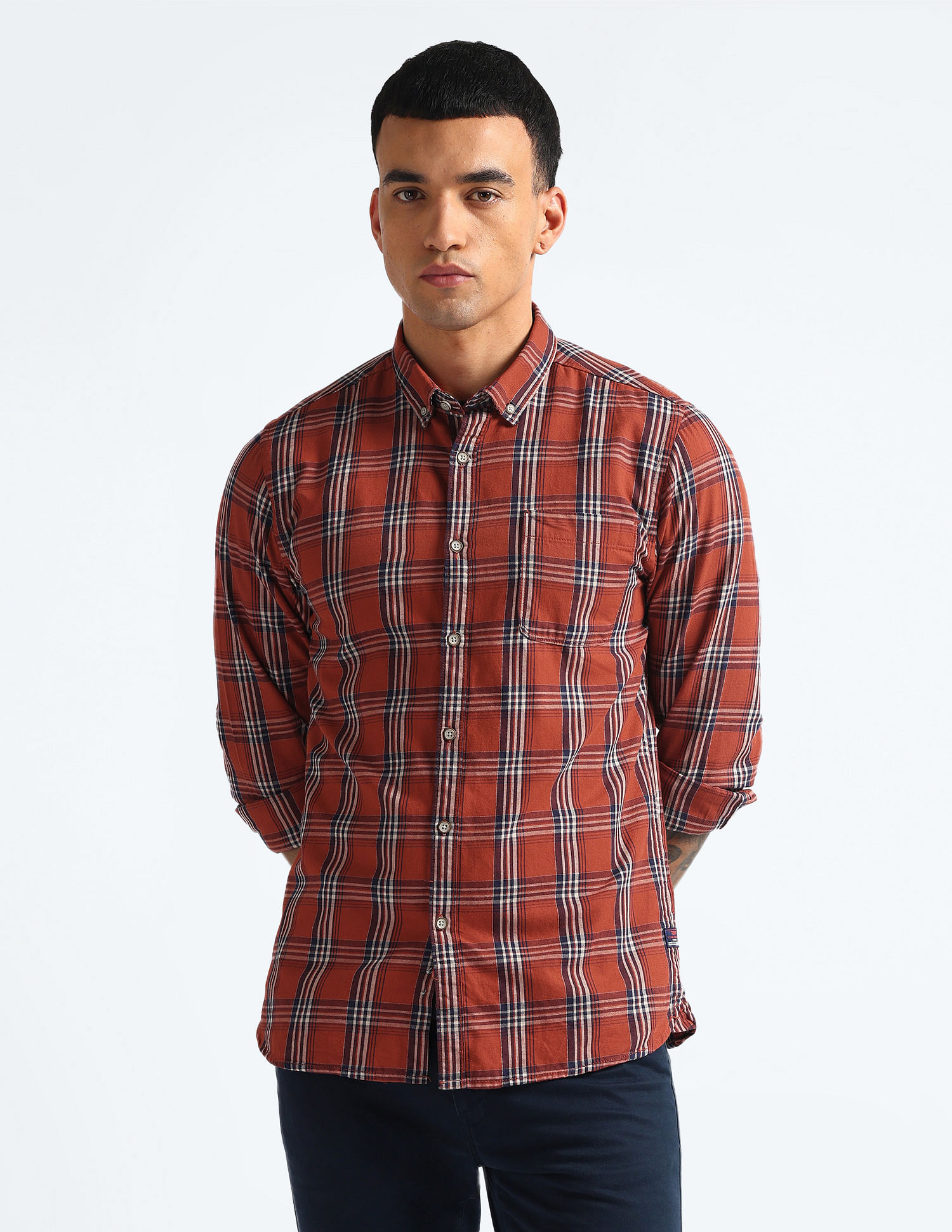 Flying Machine Tartan Check Cotton Shirt