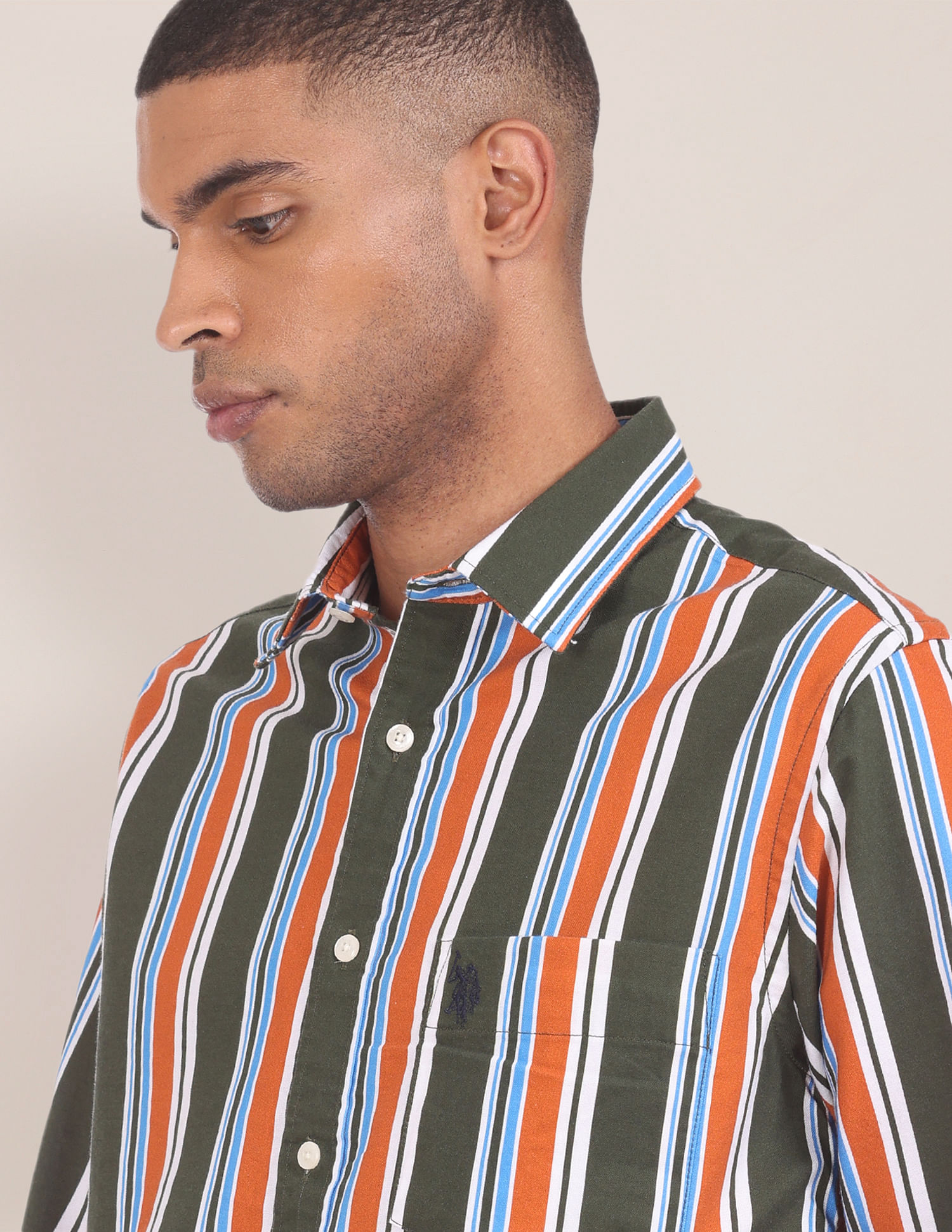 Buy U.S. Polo Assn. Striped Cotton Casual Shirt - NNNOW.com