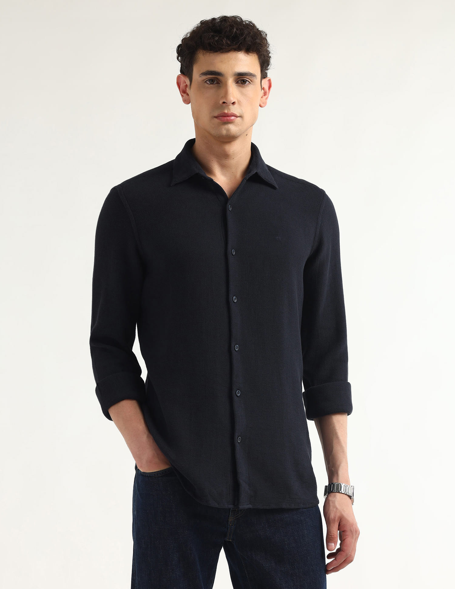 トップス MM Buy Arrow Textured Slim Fit Elixir Shirt - NNNOW.com