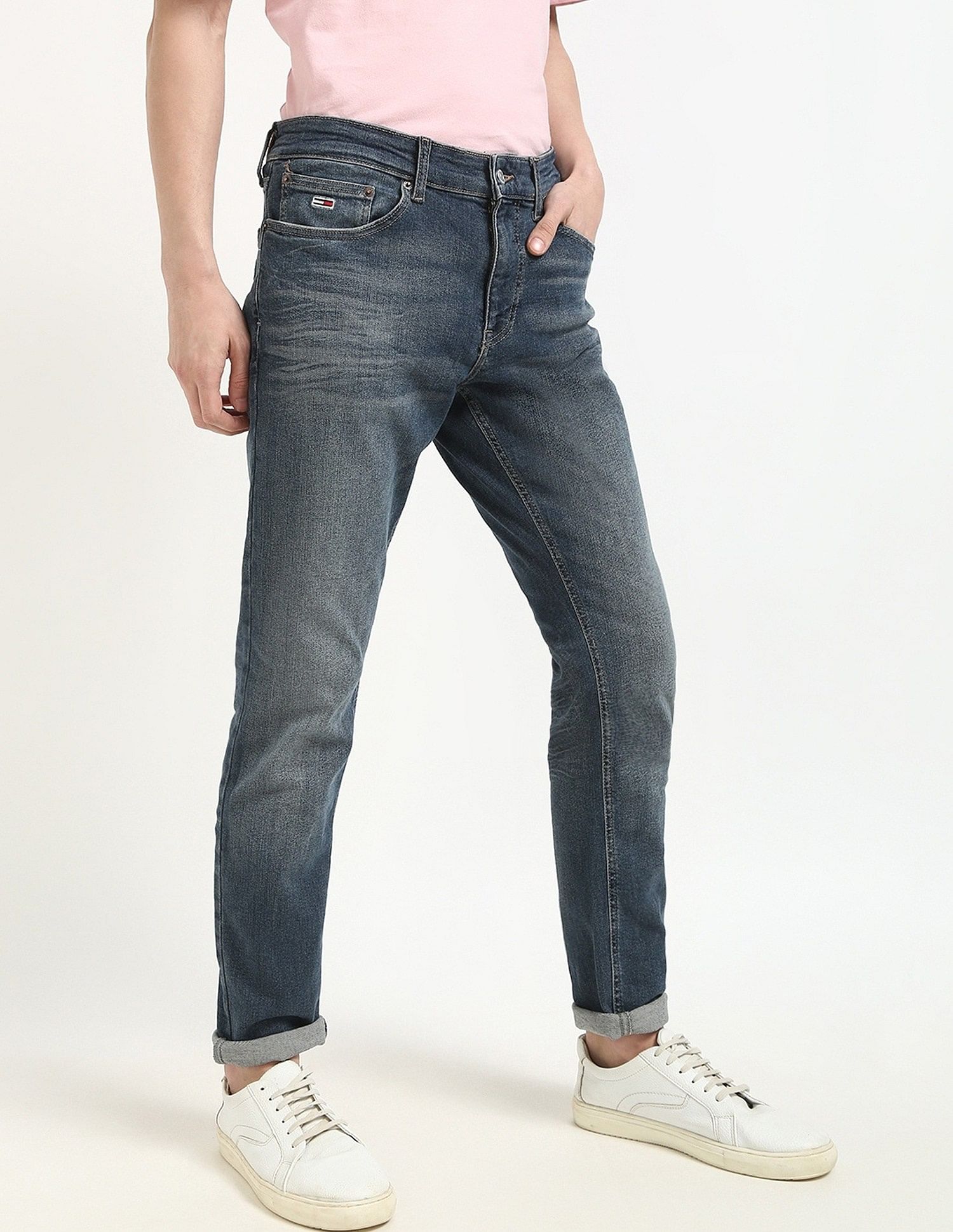 Tommy Hilfiger Mid-Wash Relaxed-Fit Mid-Rise Jeans