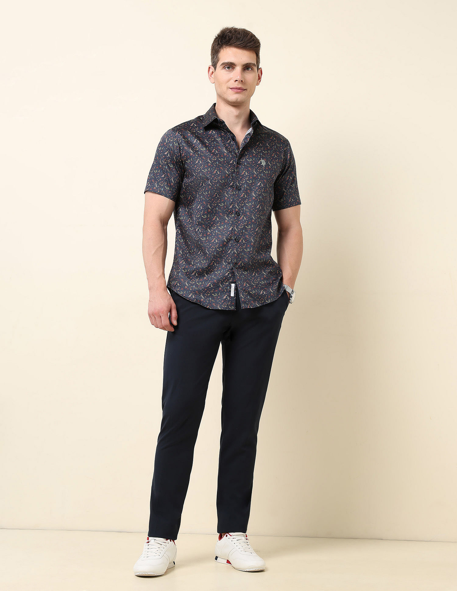 U.S. Polo Assn. All-Over Printed Satin Shirt