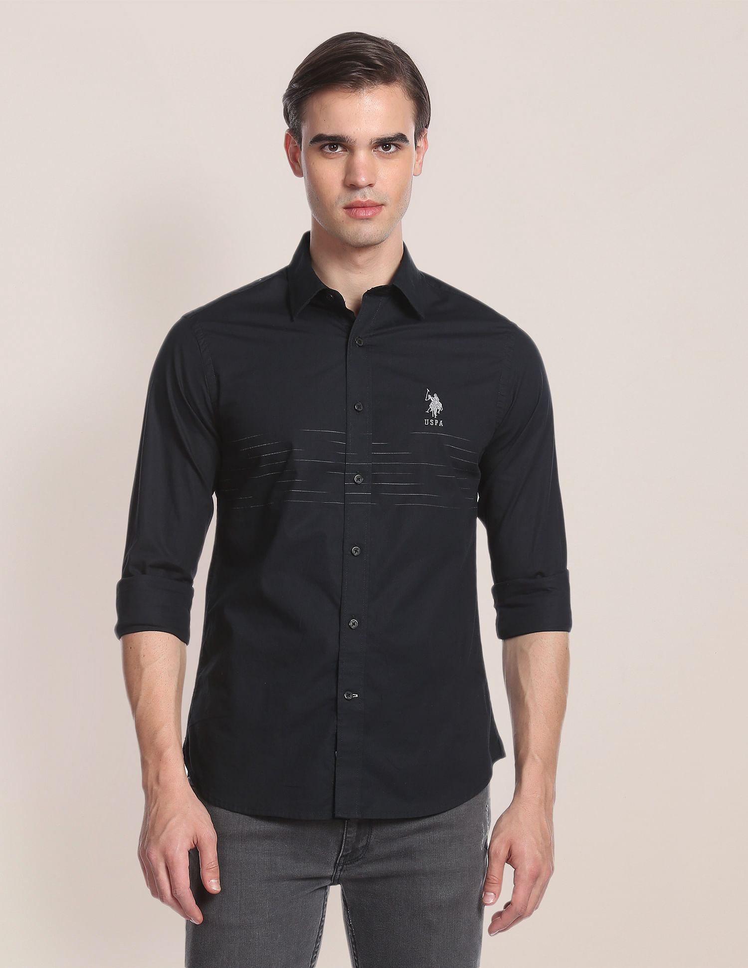 U.S. Polo Assn. Signature Engineered Stripe Space Dyed Shirt
