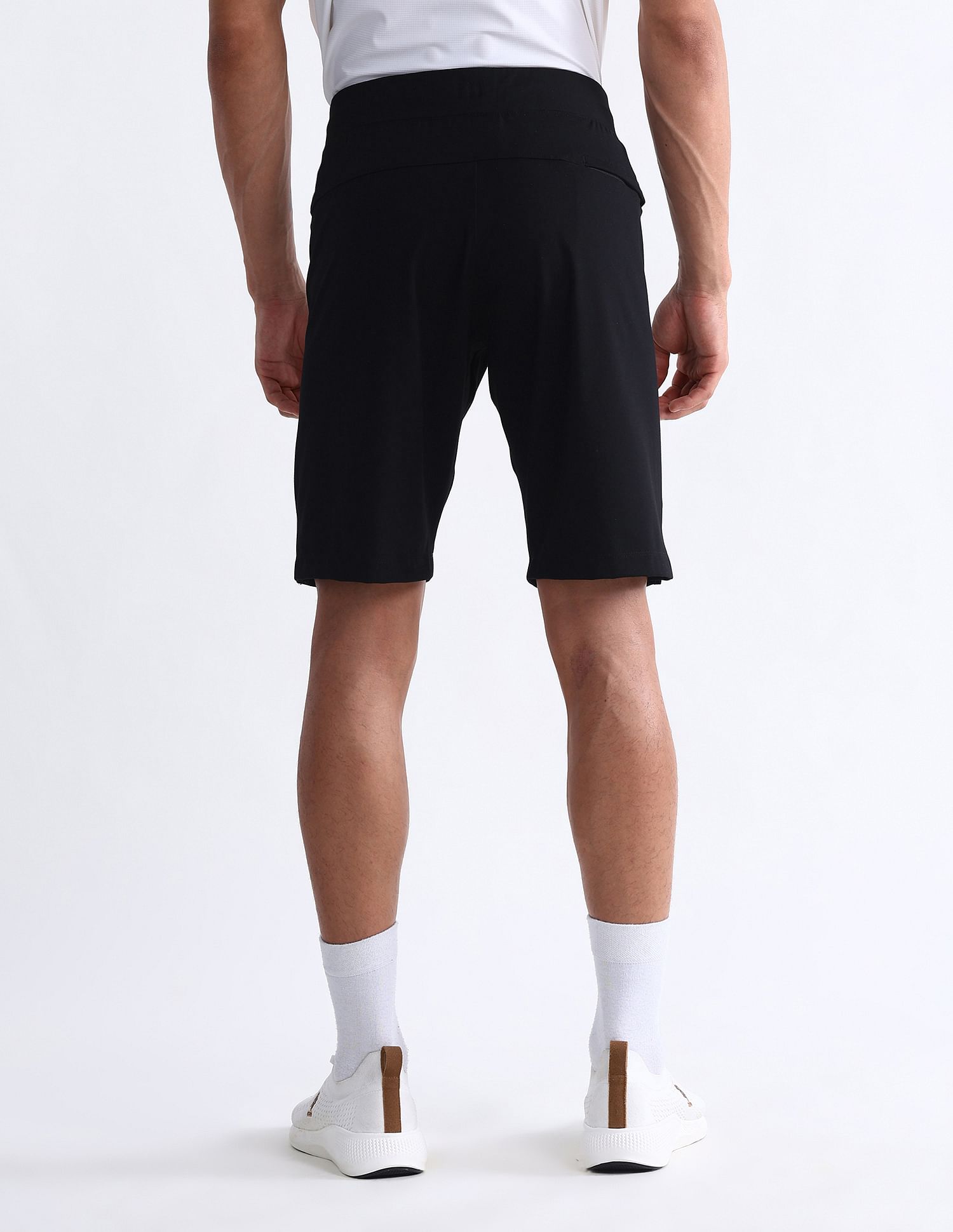USPA Active Solid Slim Fit Active Shorts
