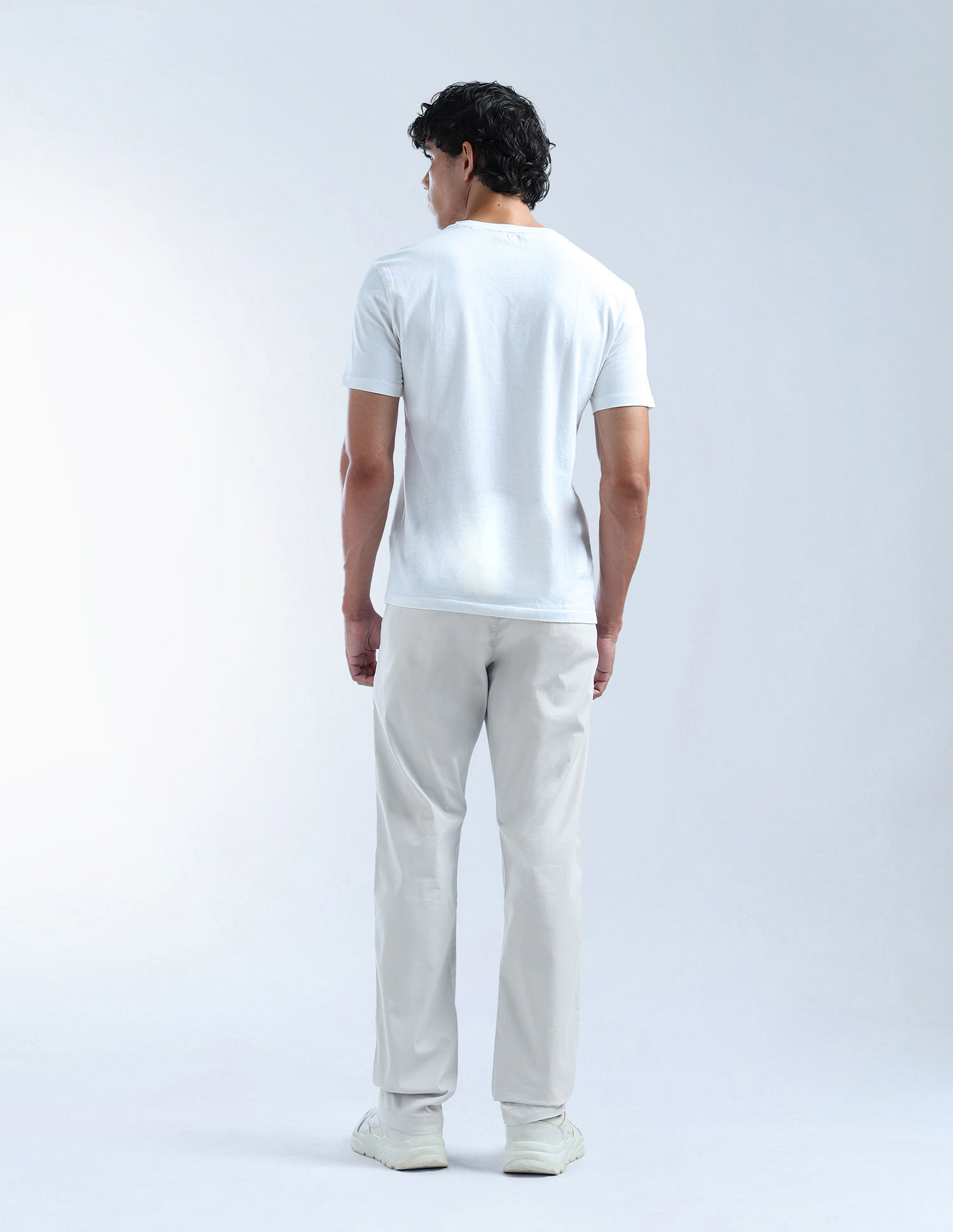 Flying Machine F-Jango Straight Fit Solid Twill Trousers