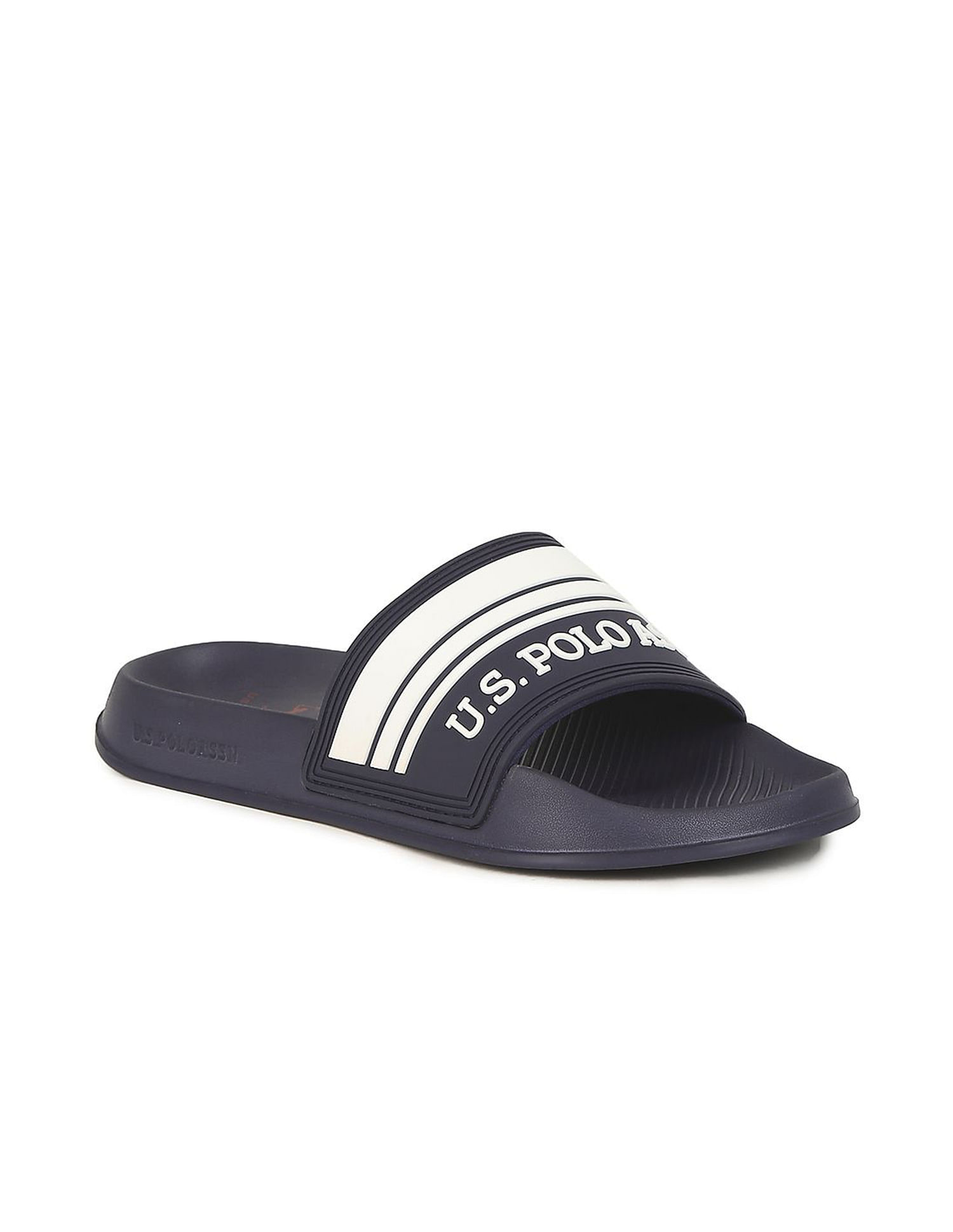 U.S. Polo Assn. Men Embossed Logo Lightweight Nilsson Slides