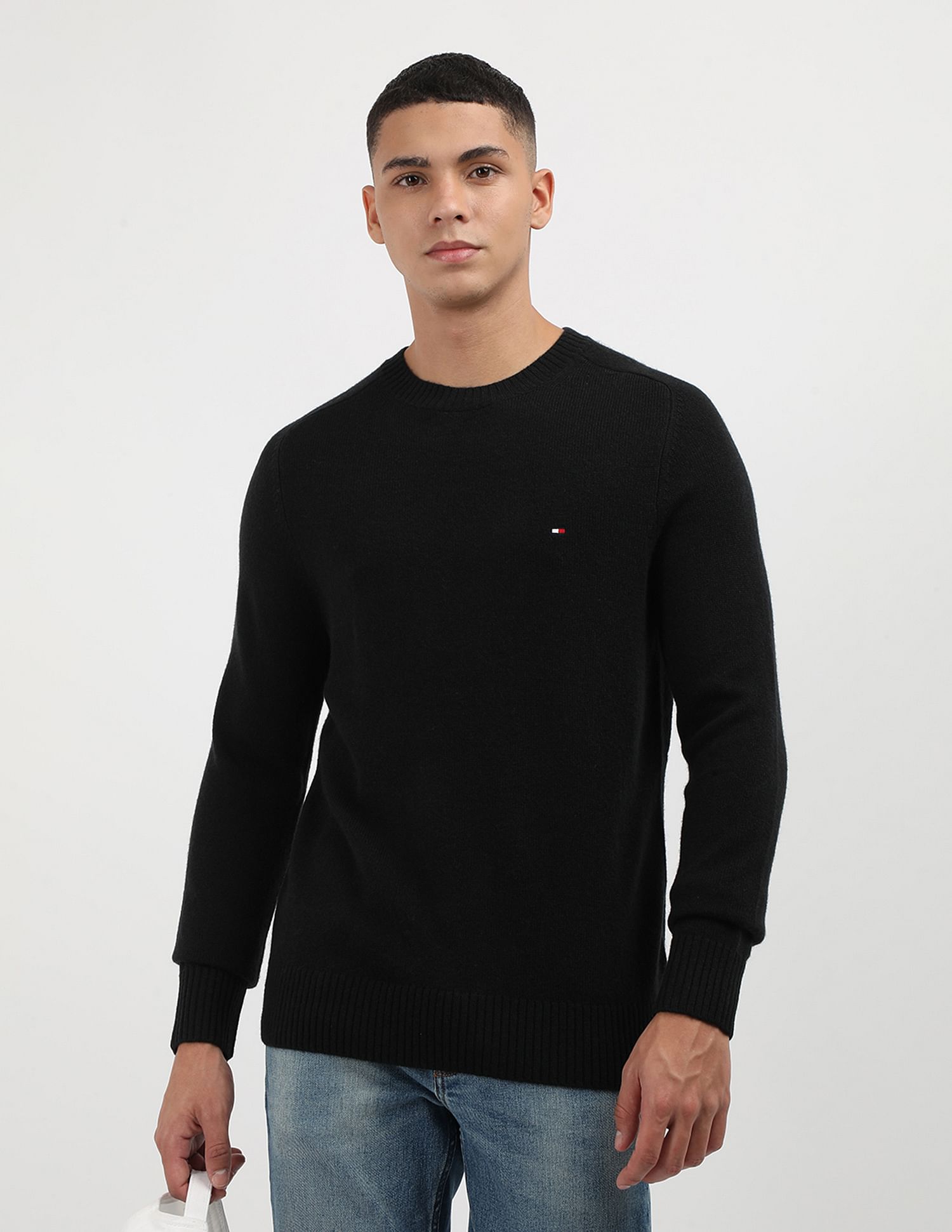 Buy Tommy Hilfiger Lambswool Crew Neck Sweater NNNOW