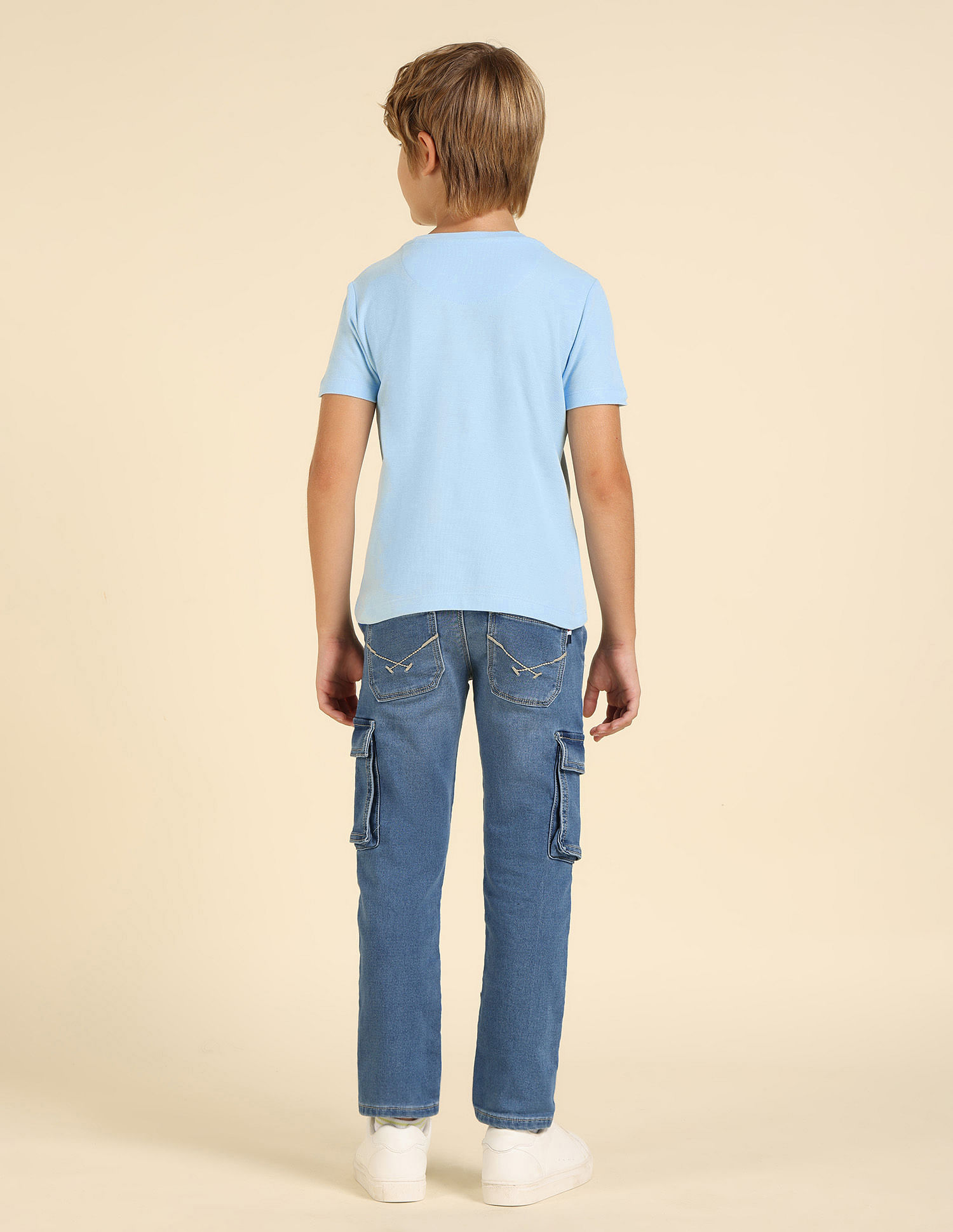 U.S. Polo Assn. Kids Boys Brand Printed Regular Fit T-Shirt