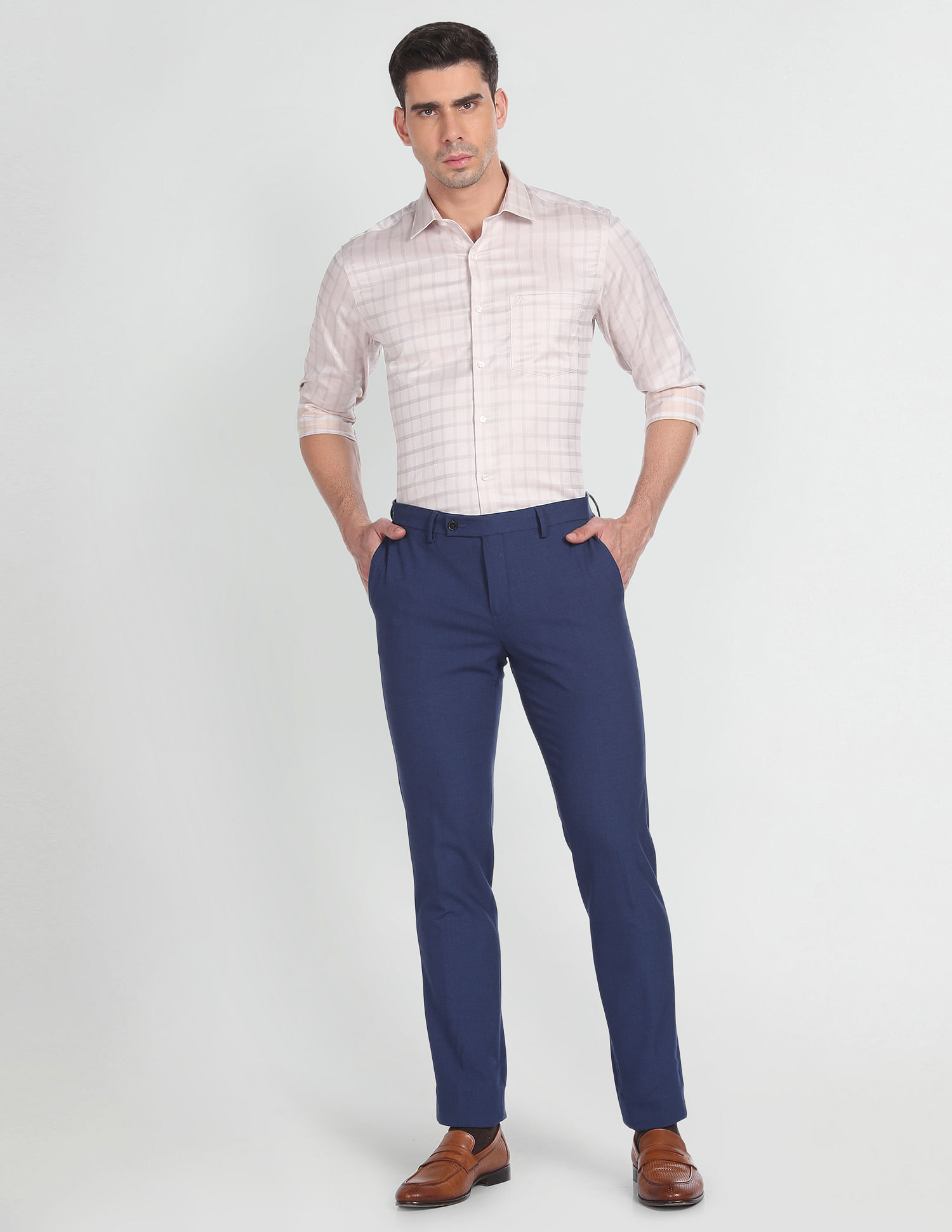 Arrow Windowpane Check Auto Press Shirt
