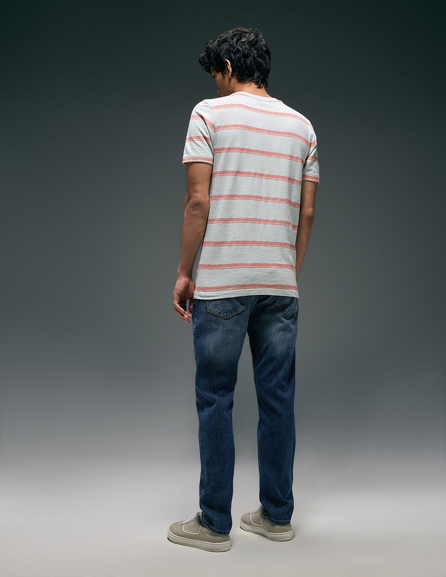 Flying Machine Slash Slim Tapered Fit Washed Jeans