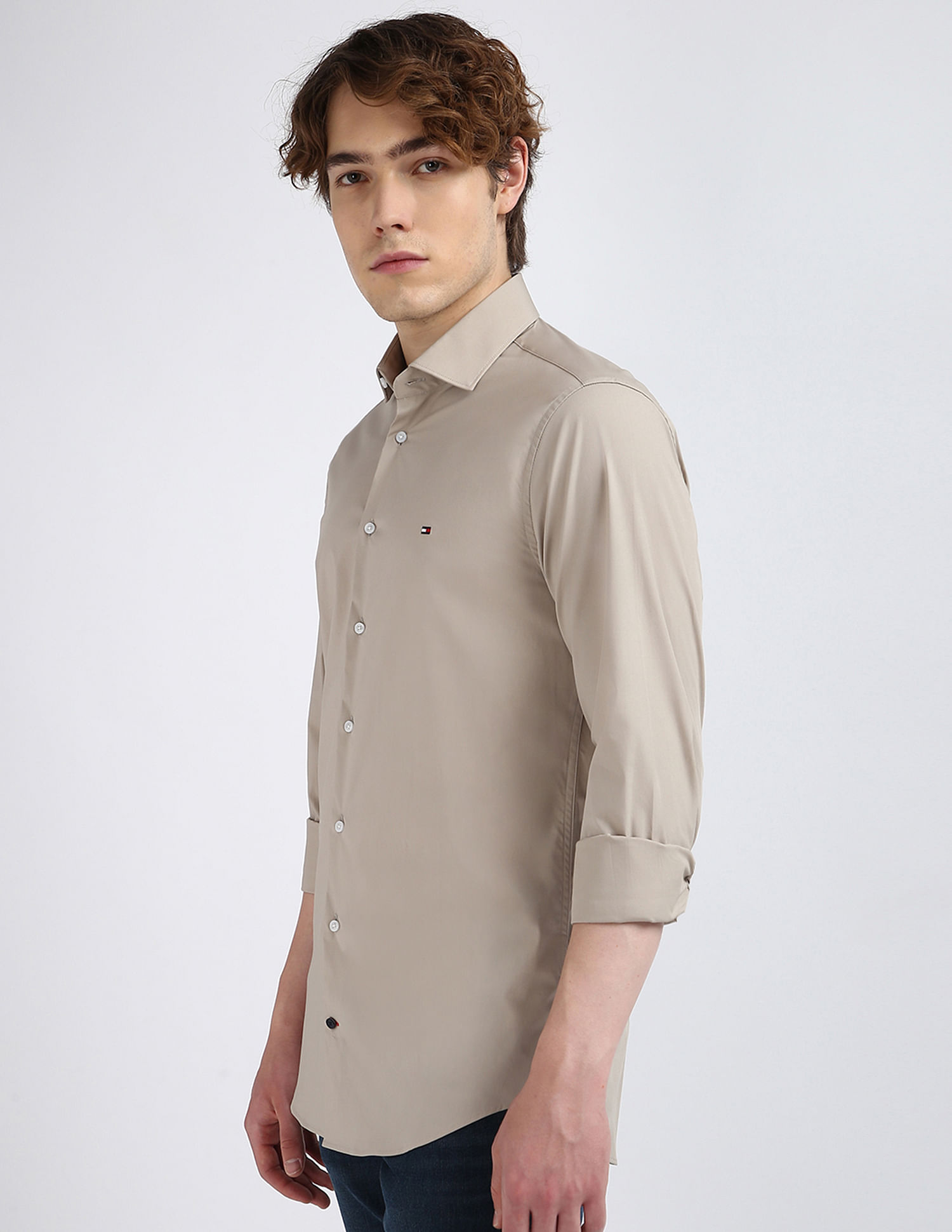 Tommy Hilfiger Poplin Solid Slim Fit Shirt