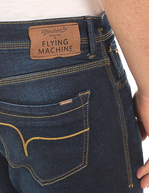 Flying Machine Stone Washed Slim Straight Fit Jeans