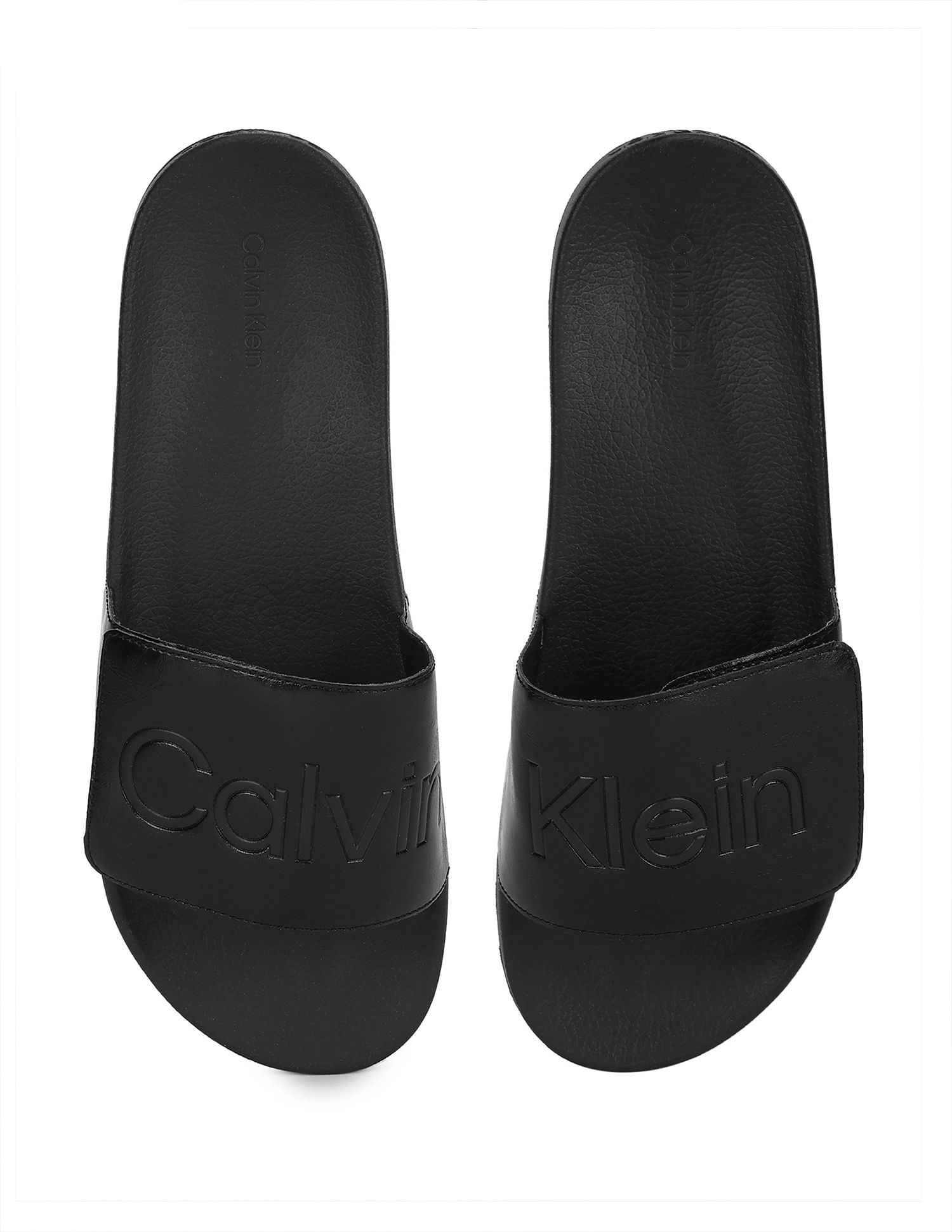 Buy Calvin Klein Men Solid Pool Slides NNNOW