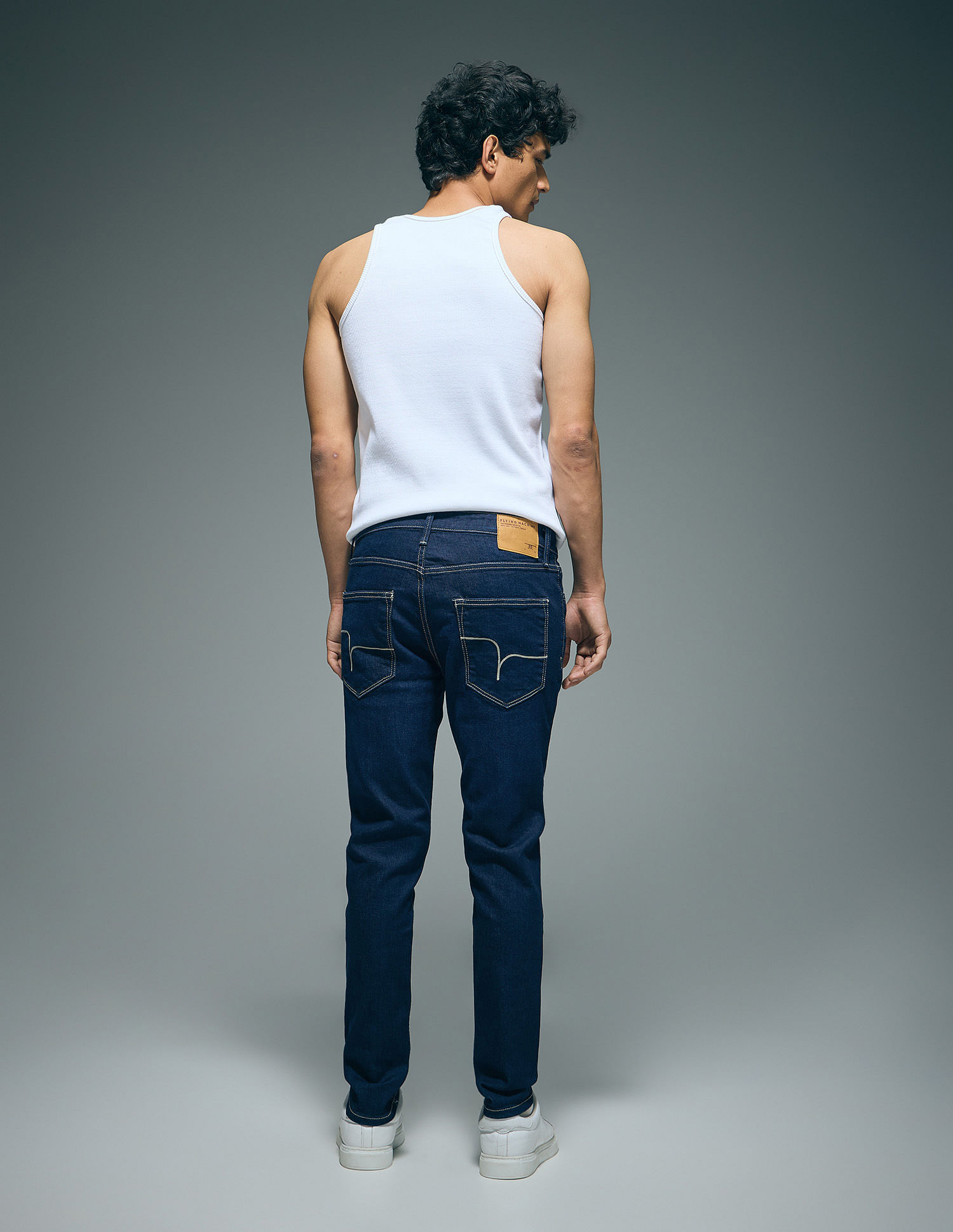 Flying Machine Rinsed Morrison Skinny Cropped Jeans