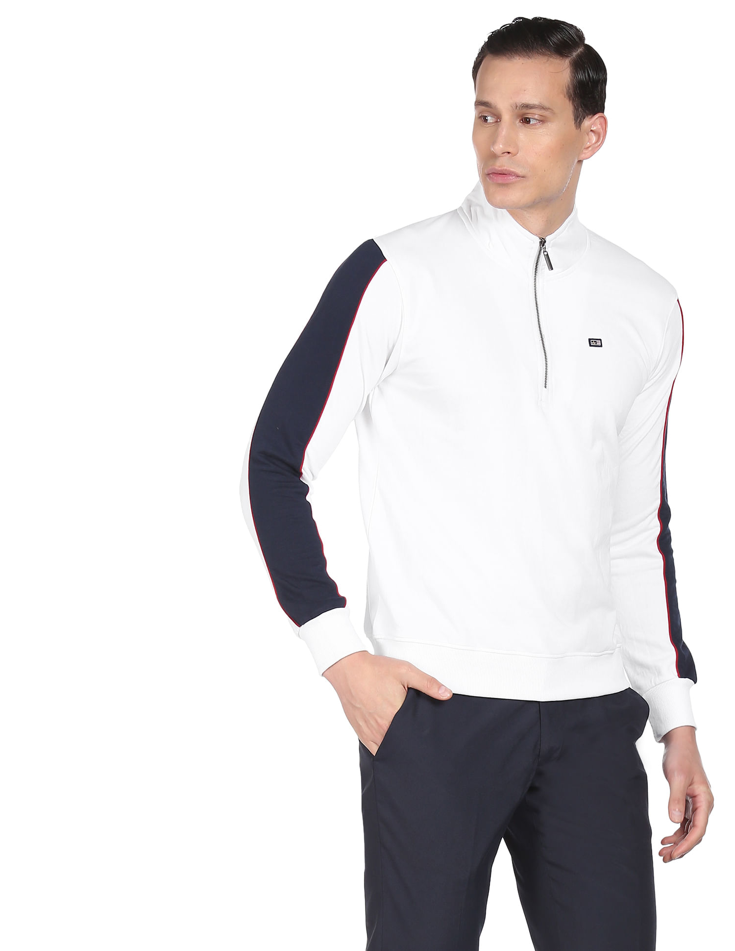 Buy Arrow Sports Long Sleeve Colour Block Sweatshirt