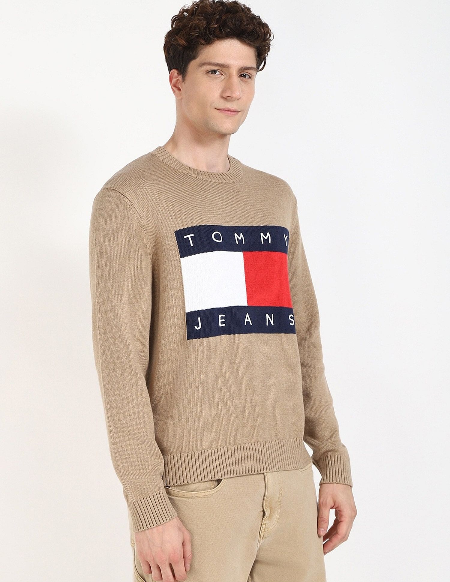 Tommy Hilfiger Embroidered Logo Regular-Fit Cotton Sweater