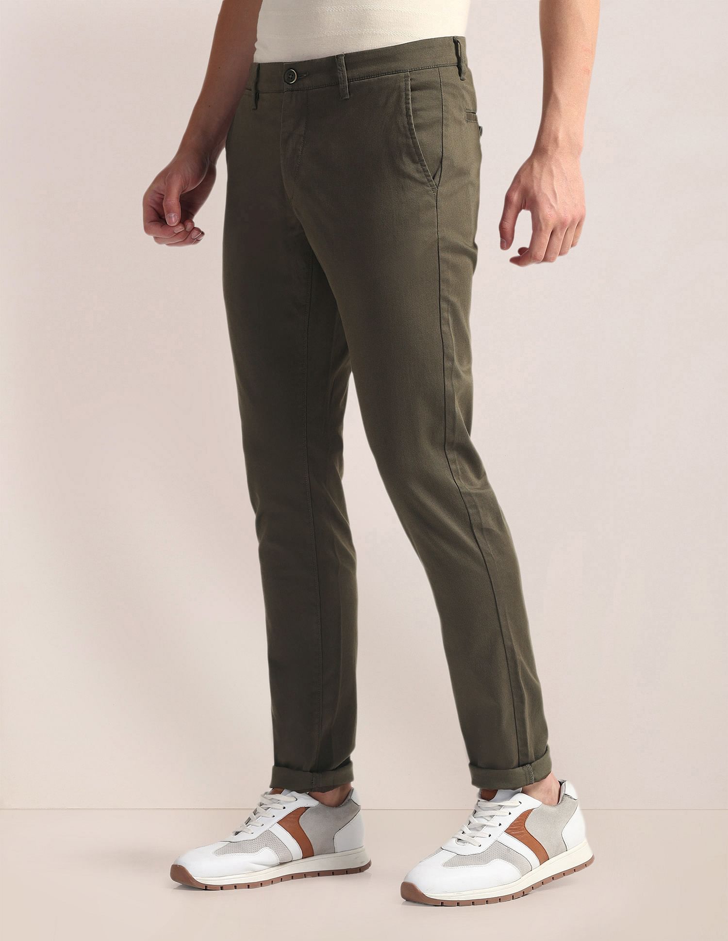 U.S. Polo Assn. Mid Rise Geometric Print Trousers