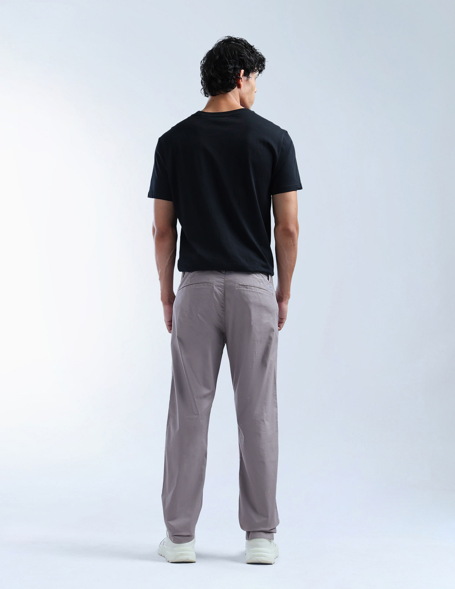 Flying Machine F-Jango Straight Fit Solid Twill Trousers
