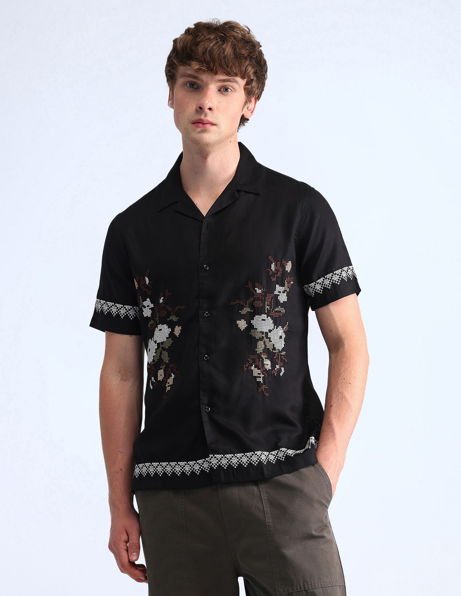 Flying Machine Regular Fit Twill Shirt