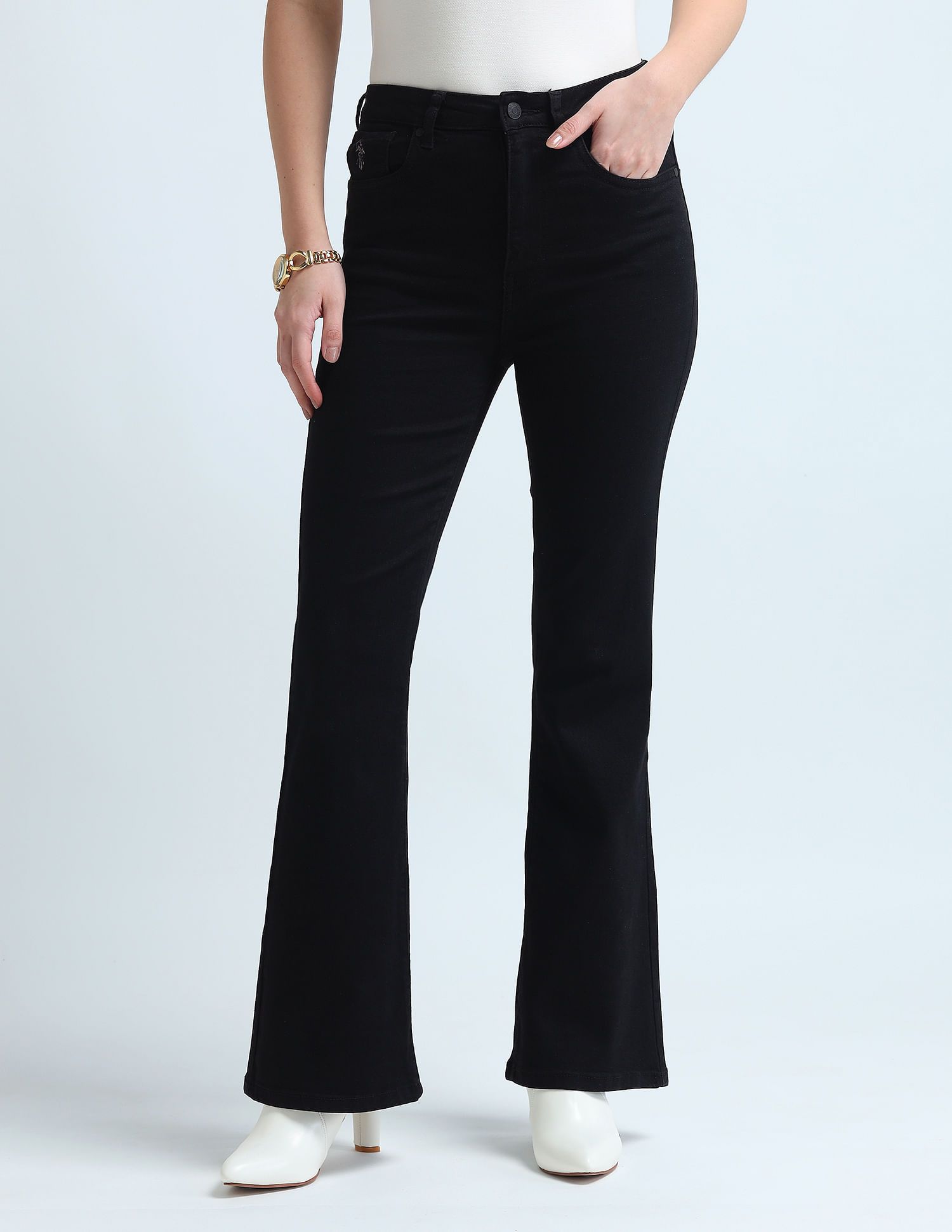 U.S. Polo Assn. Women High Rise Flare Fit Jeans