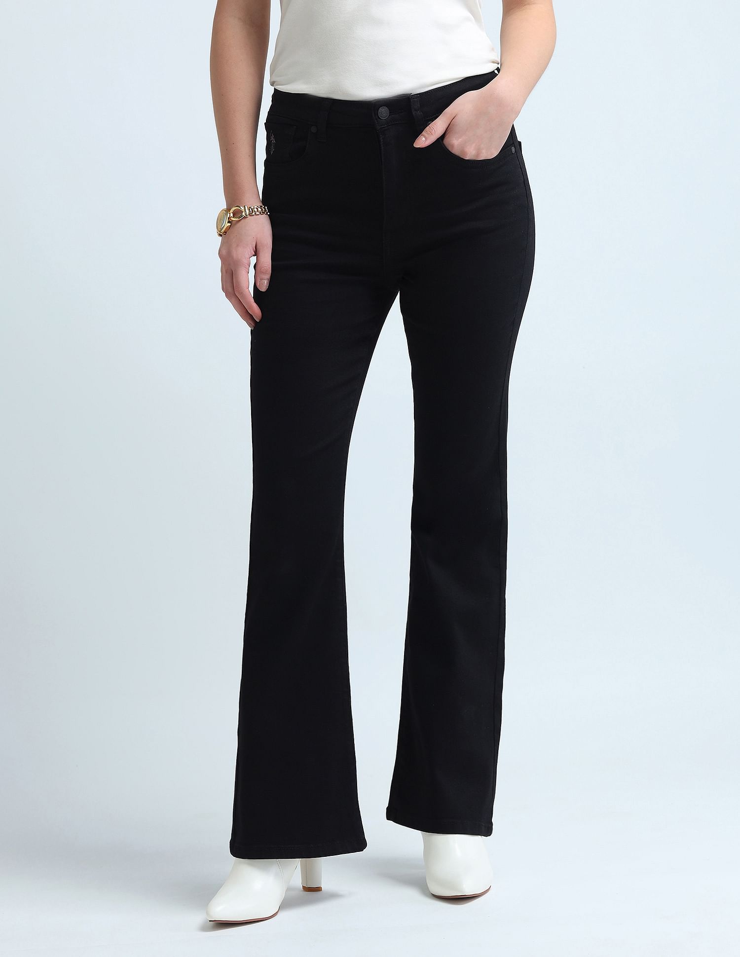 U.S. Polo Assn. Women High Rise Flare Fit Jeans