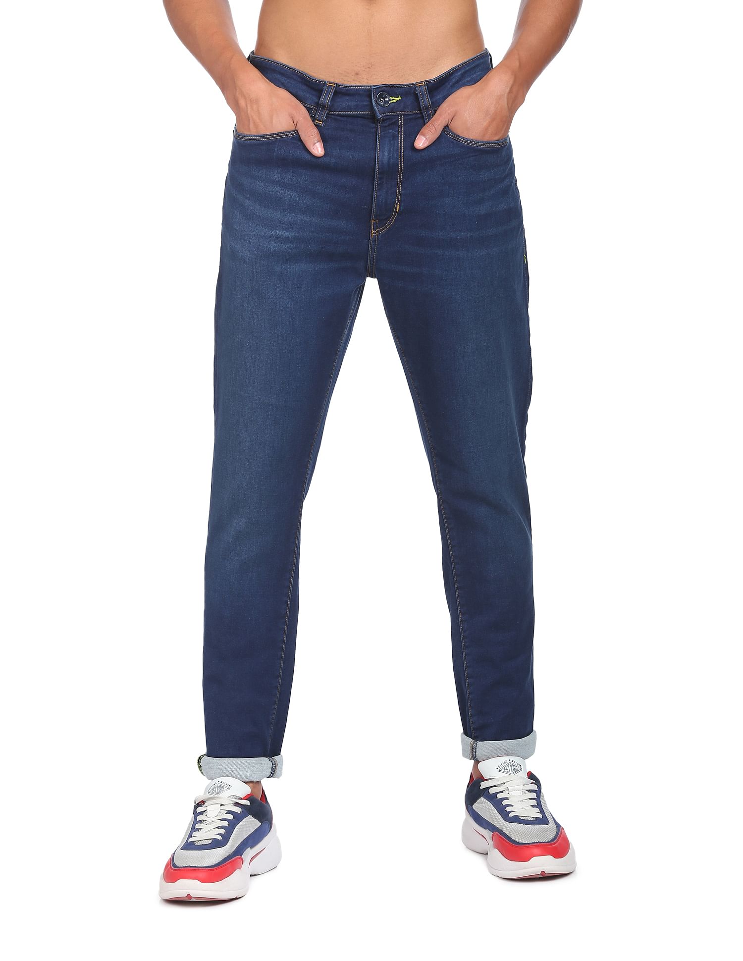 Flying Machine Dark Wash Billy Regular Fit F-Lite Jeans
