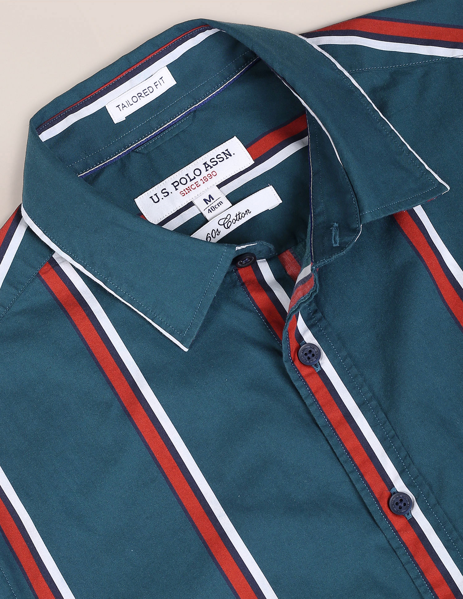 U.S. Polo Assn. Spread Collar Vertical Stripe Shirt