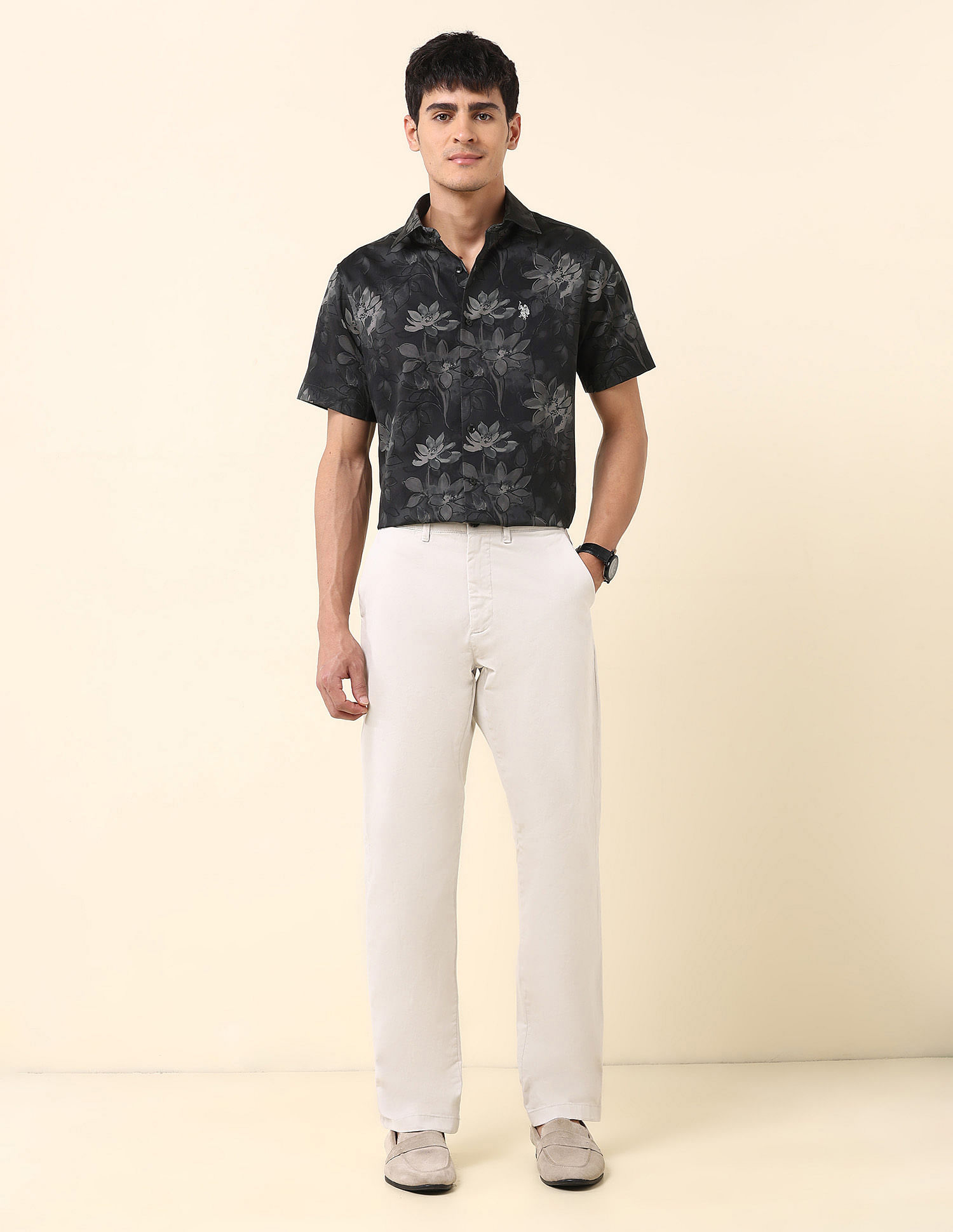 U.S. Polo Assn. Tailored Fit Floral Printed Shirt
