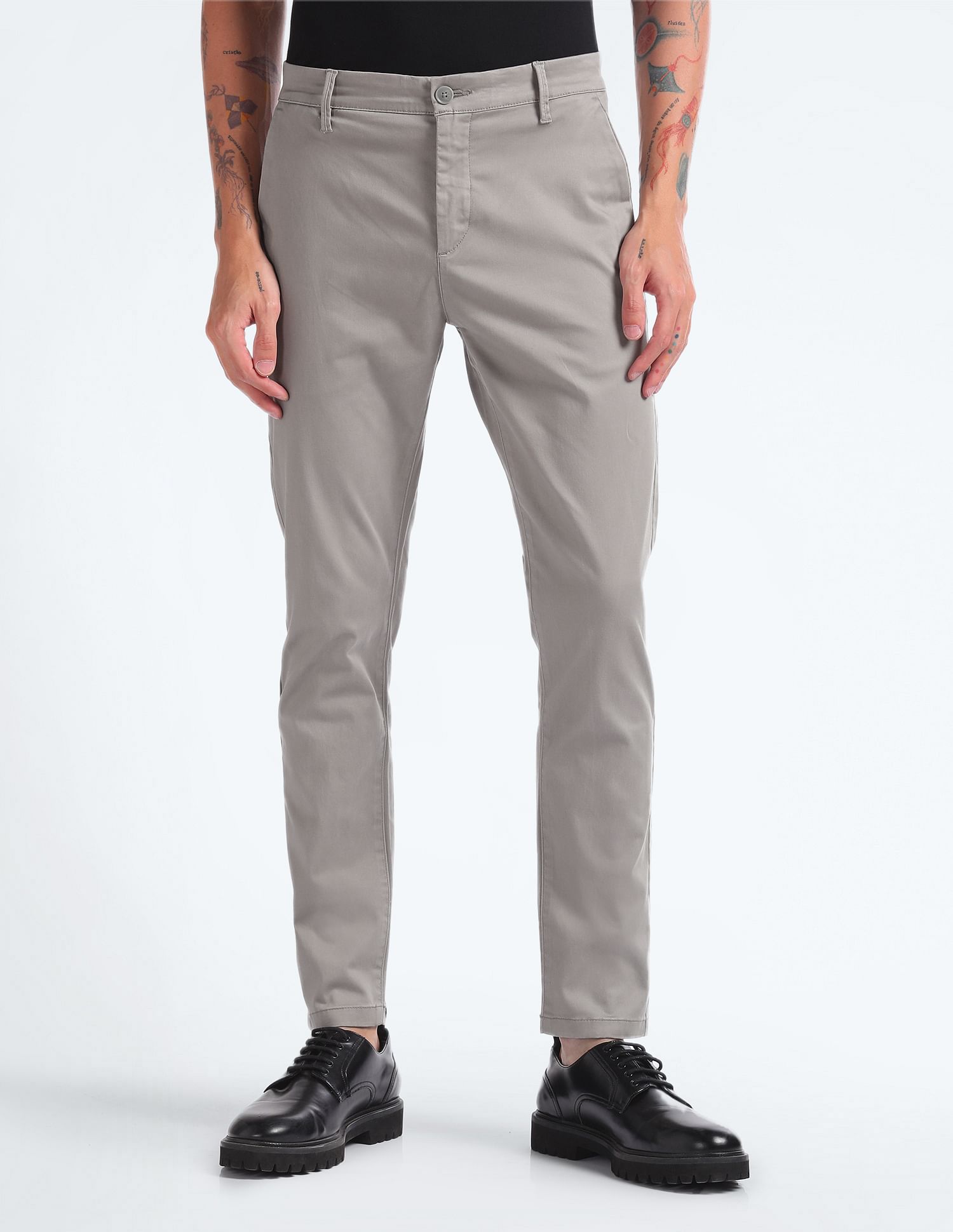 Flying Machine Slash Slim Tapered Twill Trousers