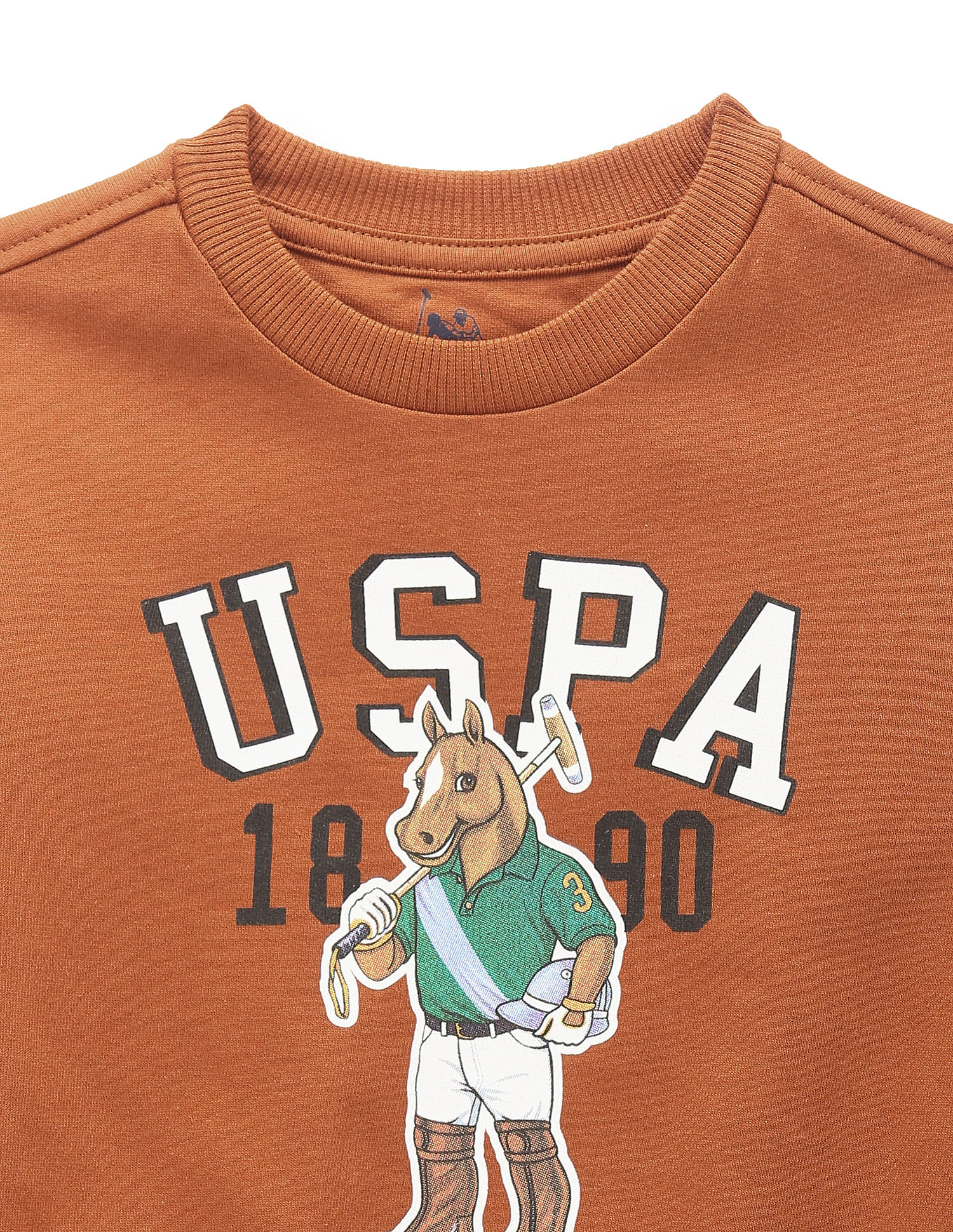 U.S. Polo Assn. Kids Boys Mascot Print Sweatshirt