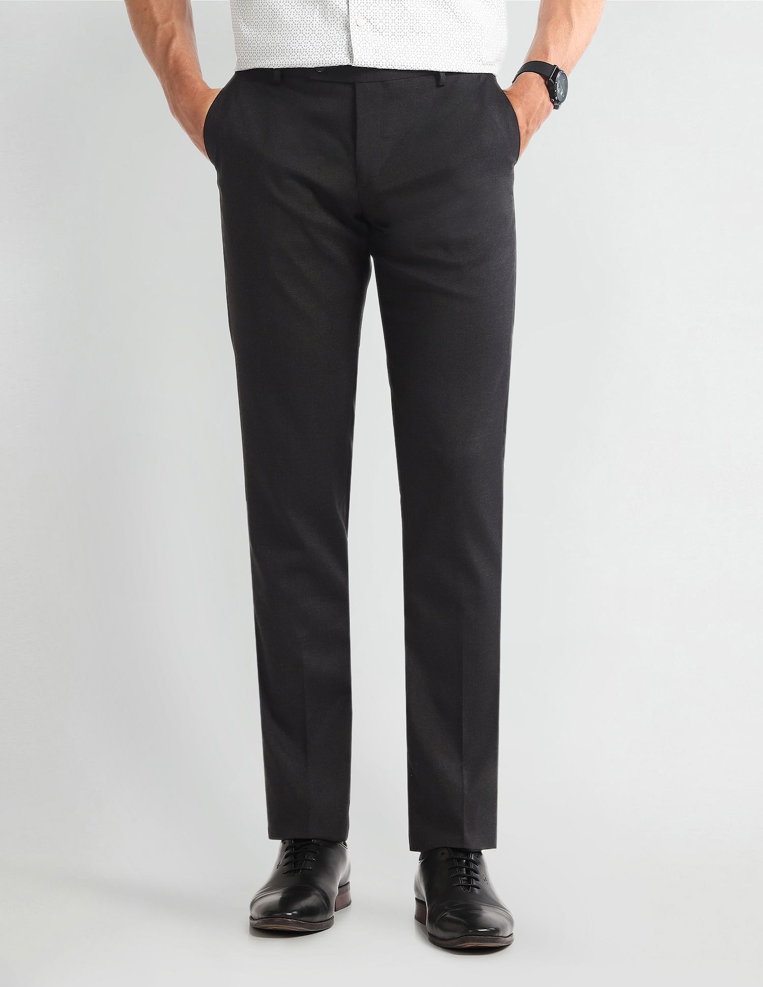 Arrow Mid Rise Tapered Fit Trousers