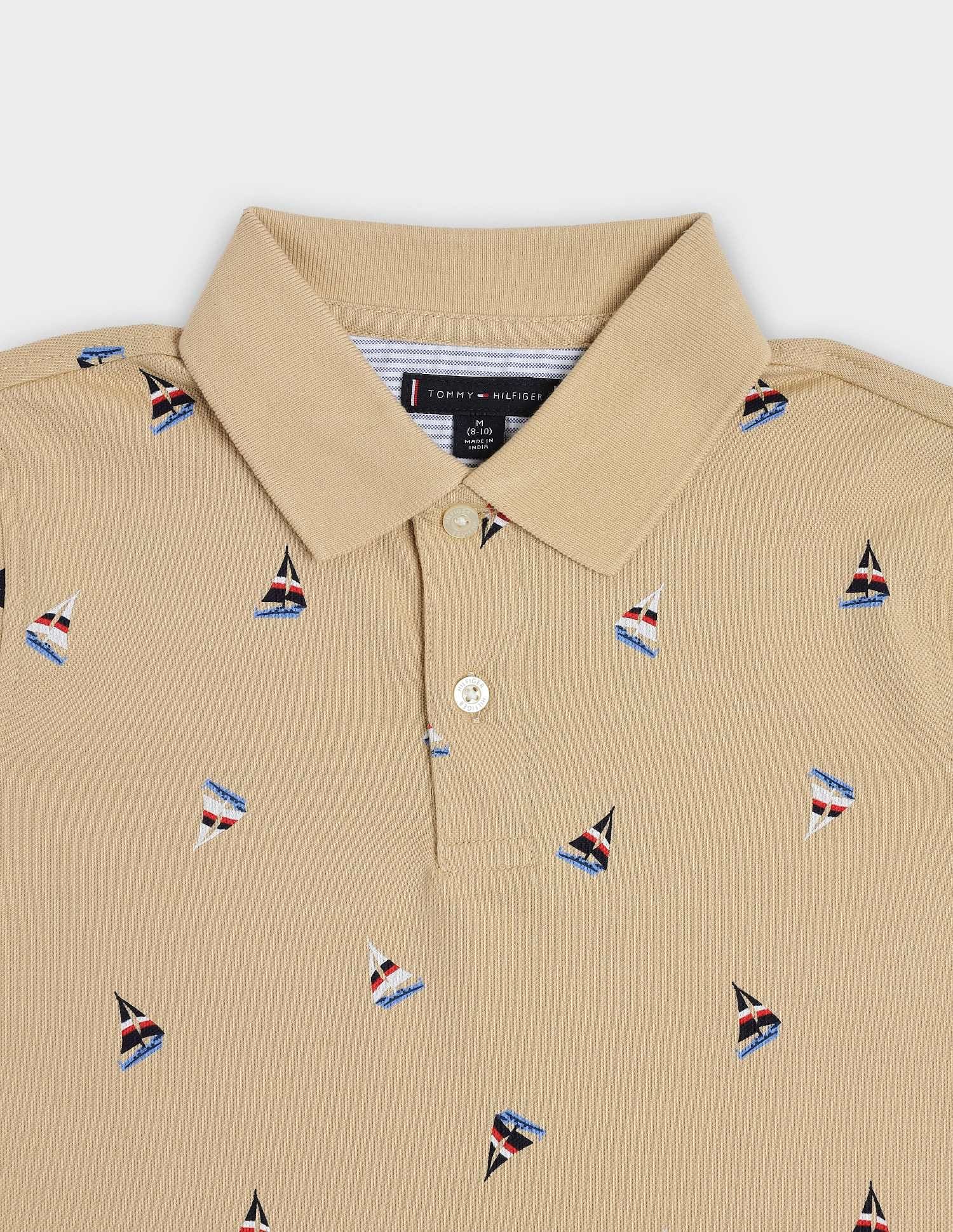 Tommy Hilfiger Kids Boys Printed Regular Fit Cotton Polo