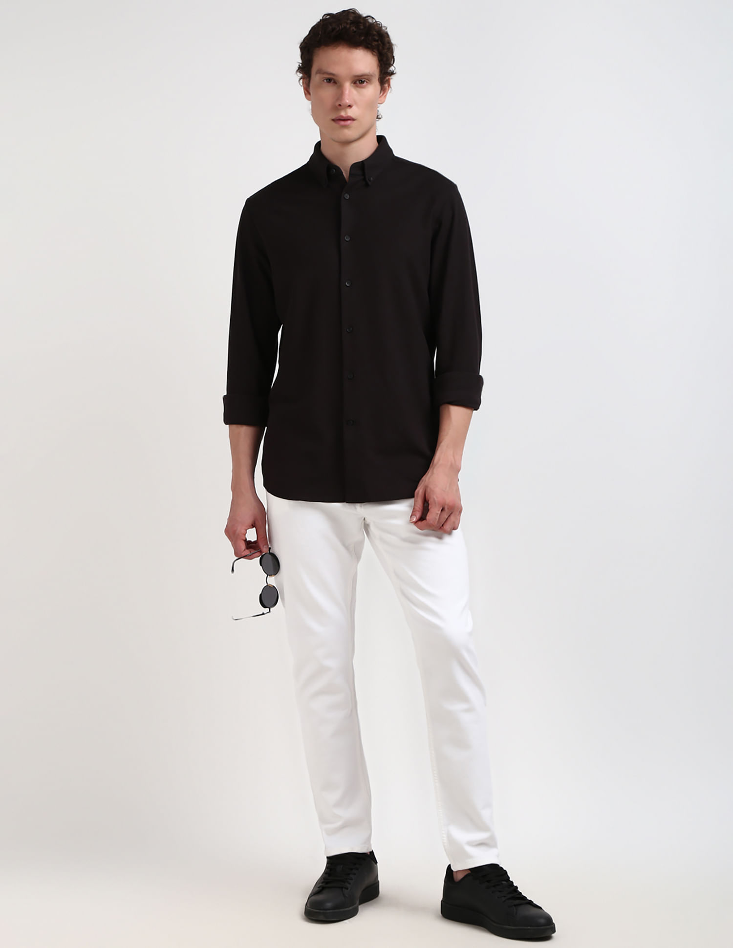 Calvin Klein Pique Jersey Long Sleeve Shirt