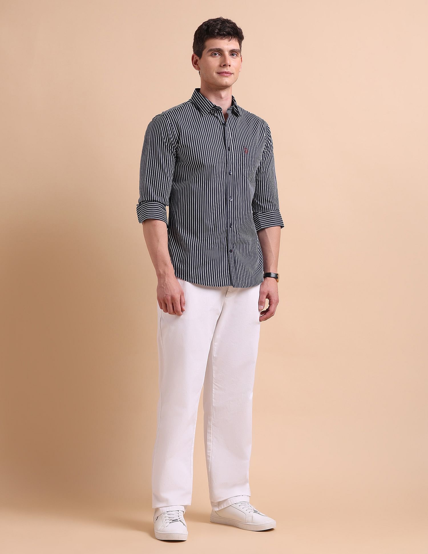 U.S. Polo Assn. Vertical Striped Tailored Fit Shirt
