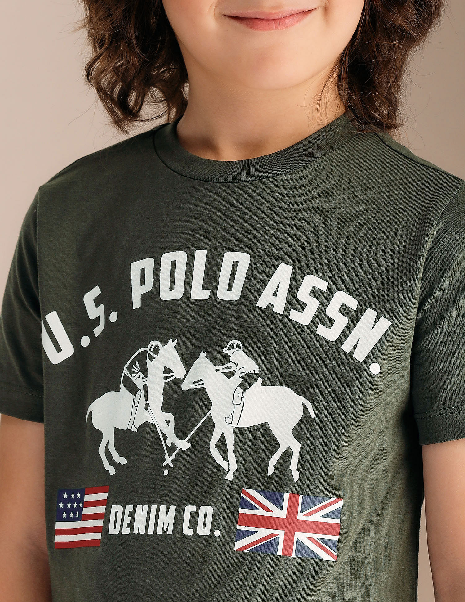 U.S. Polo Assn. Kids Boys Regular Fit Brand Printed T-Shirt